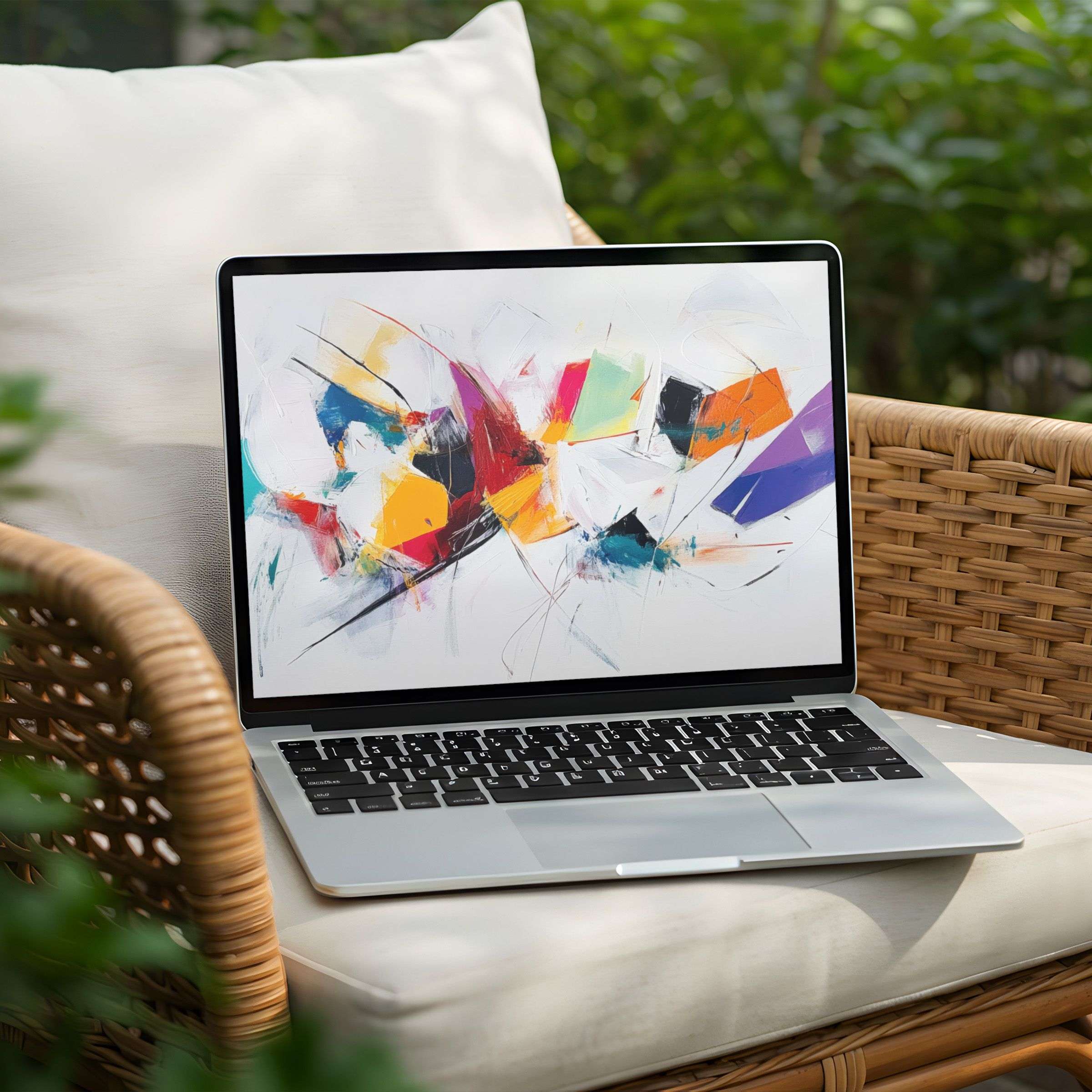 Bright abstract art desktop background for PC and Laptop, offering instant download for inspiring elegance and mindful calm