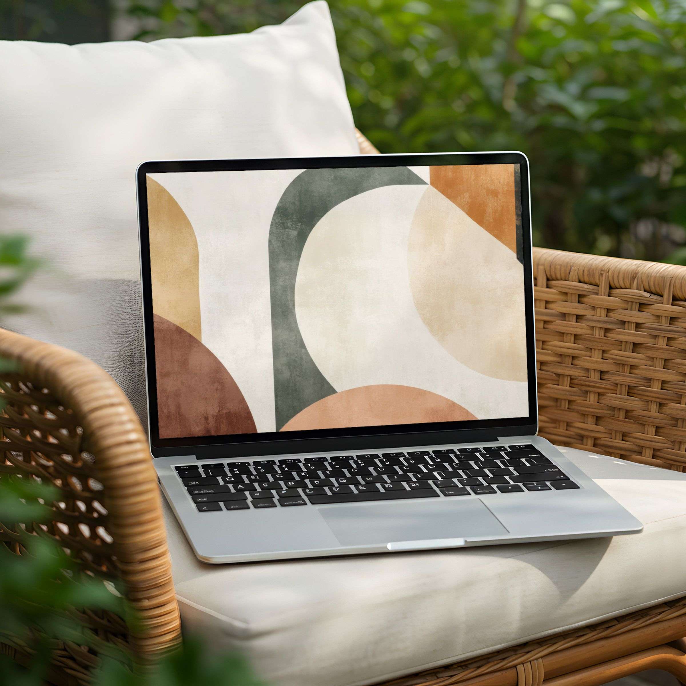 Elegant abstract art desktop background for PC or Laptop instant download to inspire calm and mindfulness in your workspace