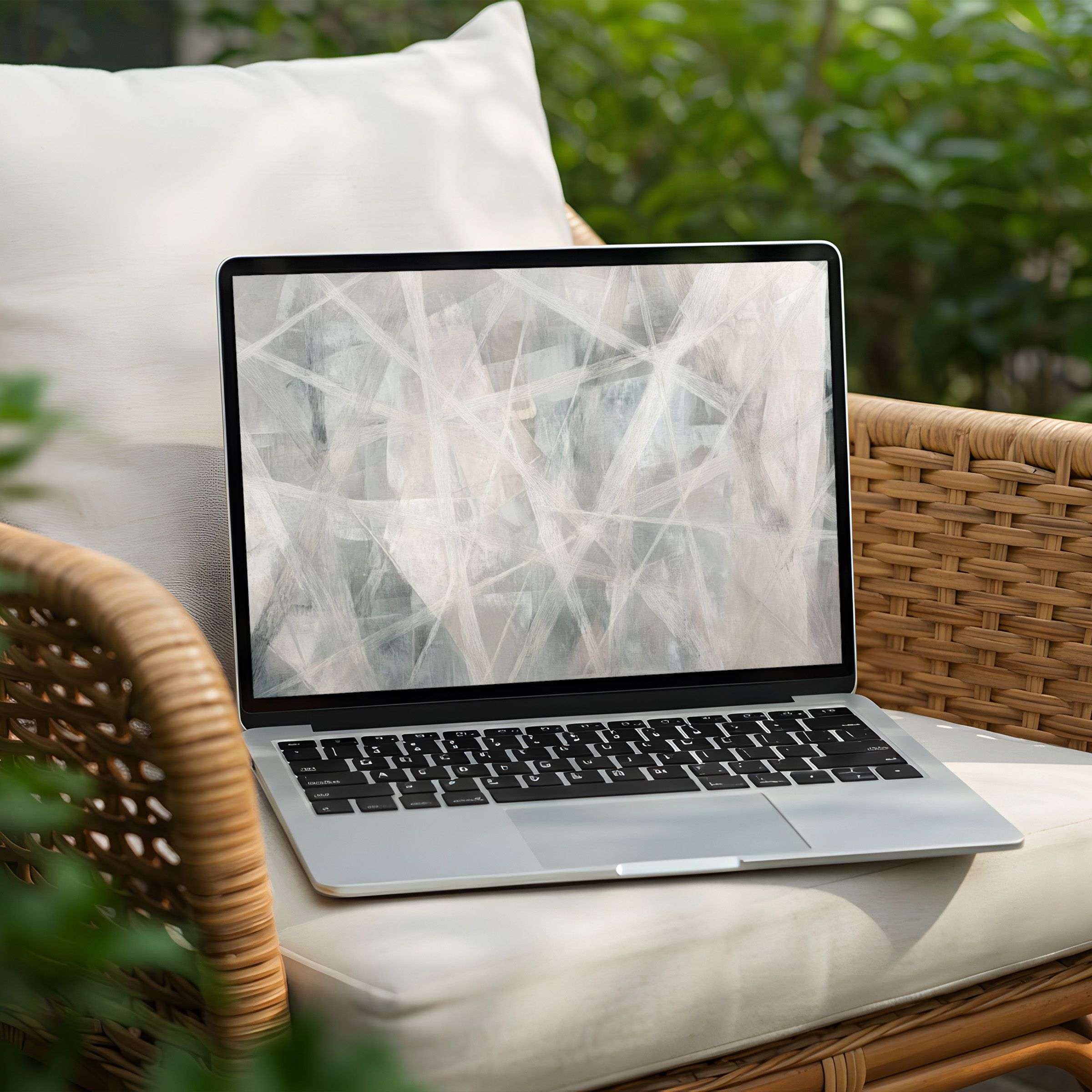 Elegant abstract desktop background for PC or Laptop featuring soft textures and calming hues available for instant download