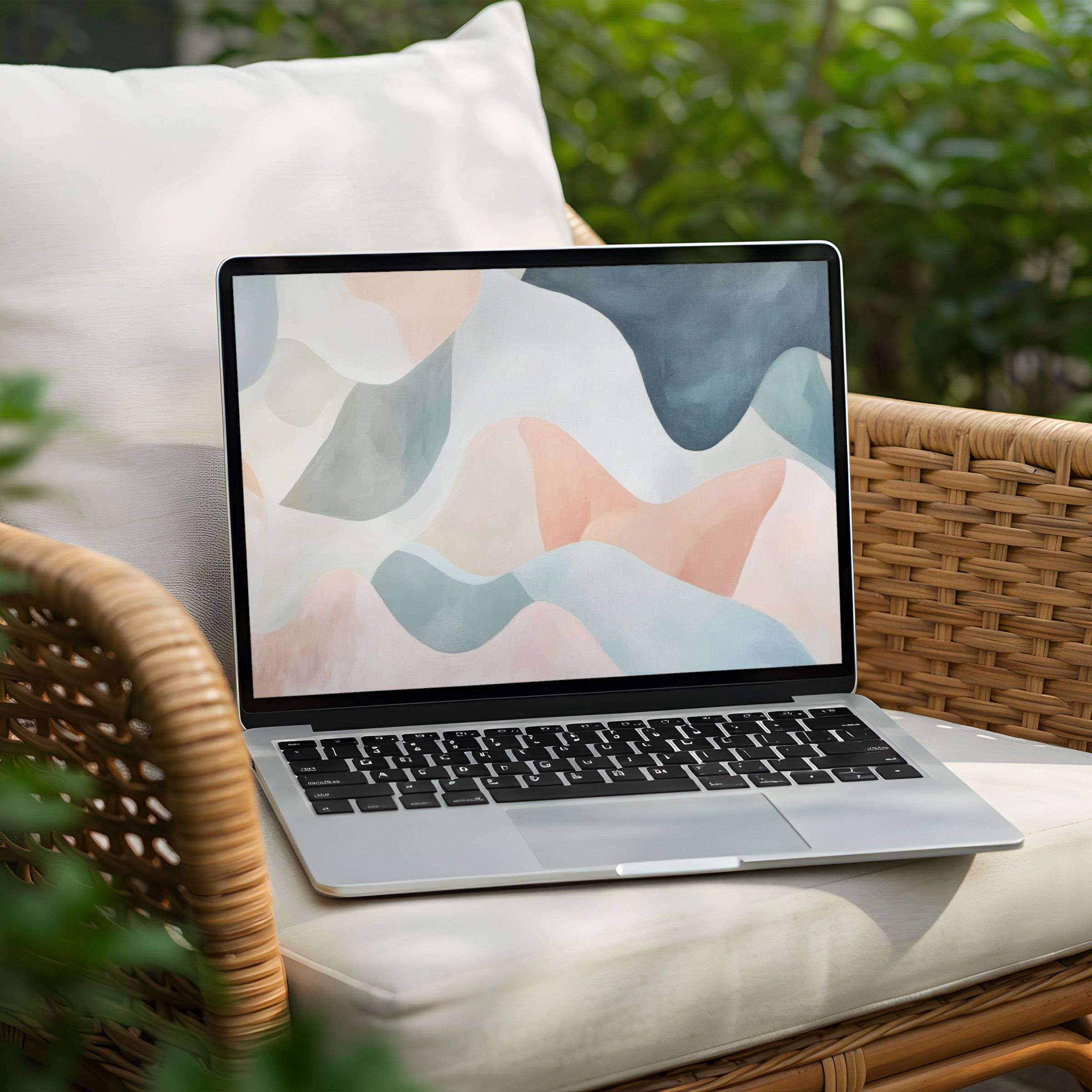 Elegant abstract design as a desktop background for PC or Laptop offers instant download for calm and inspired workspaces