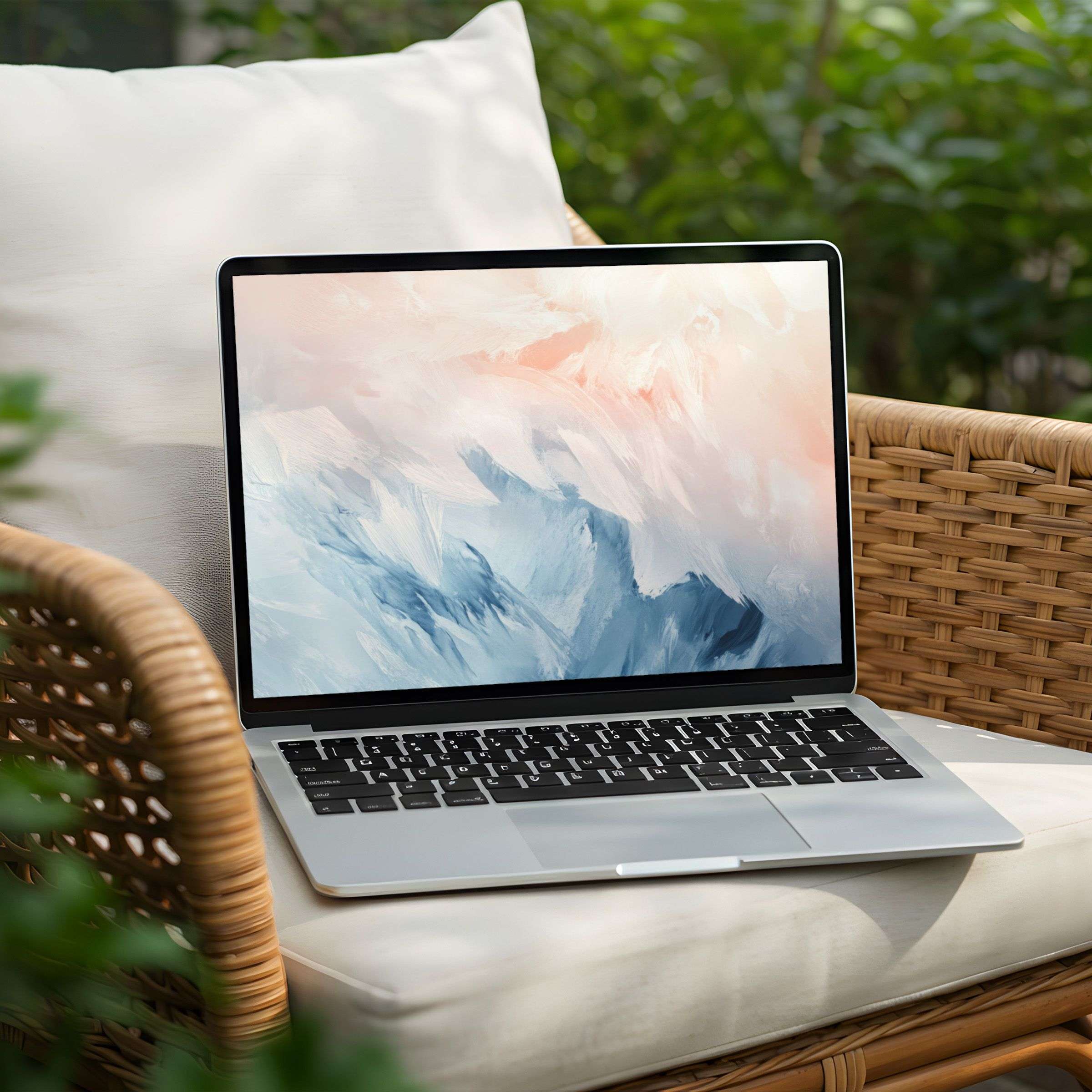 Elegant pastel abstract desktop background for PC and Laptop brings calm inspiration to your workspace with instant download