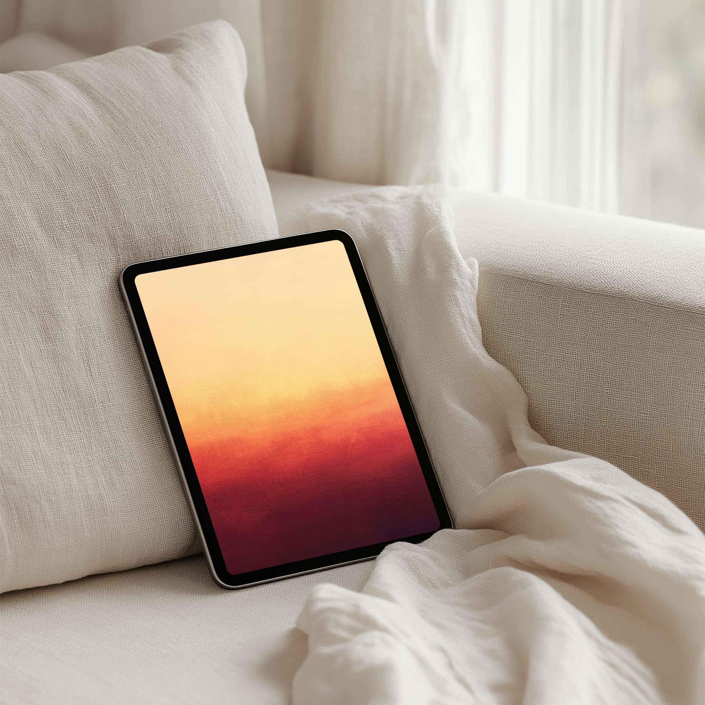 Elegant iPad background with warm gradient tones for instant download offering calm inspiration on any tablet amidst cozy textures