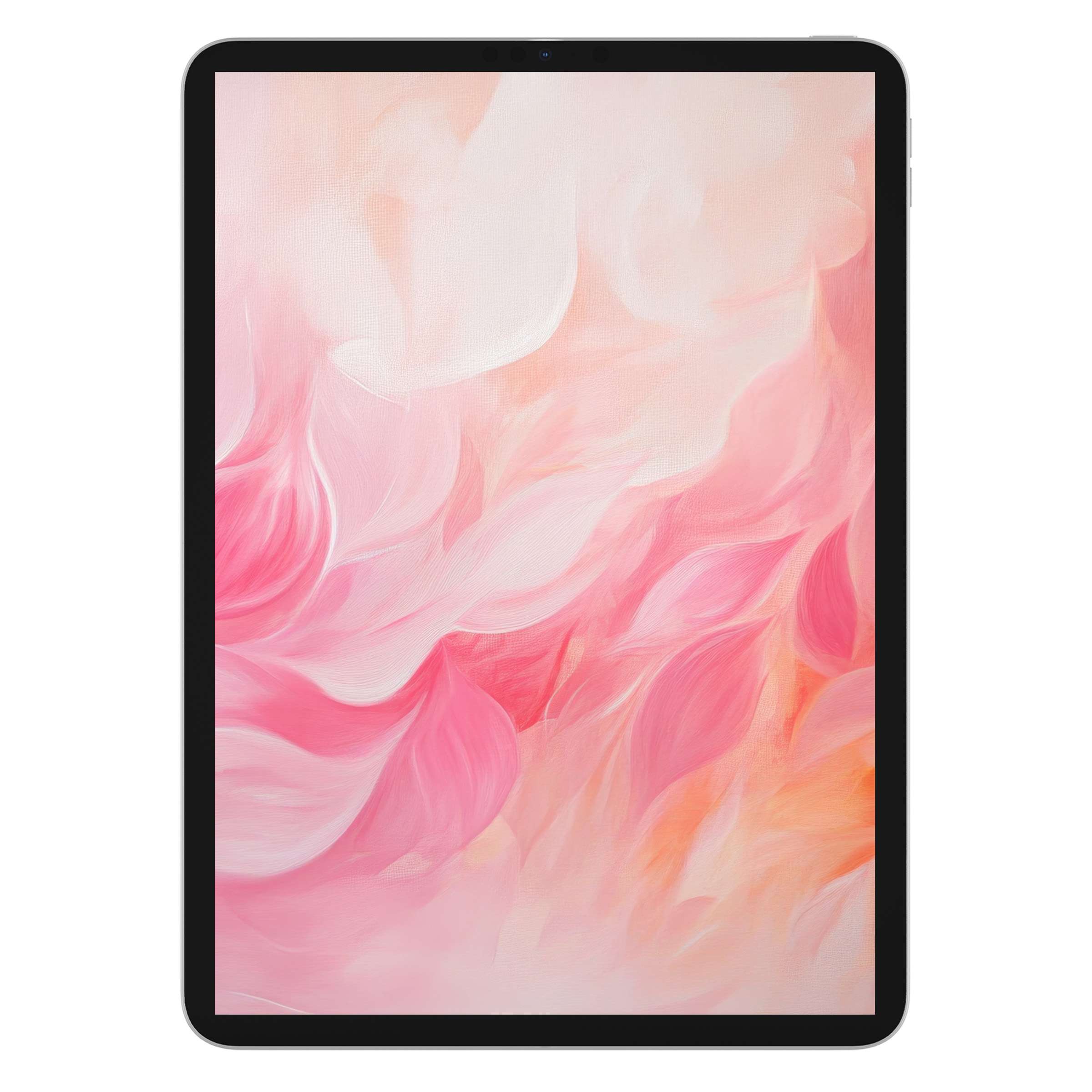Abstract iPad wallpaper in soft pink hues, a calming digital download for elegant tablet background, enhancing tranquil aesthetics