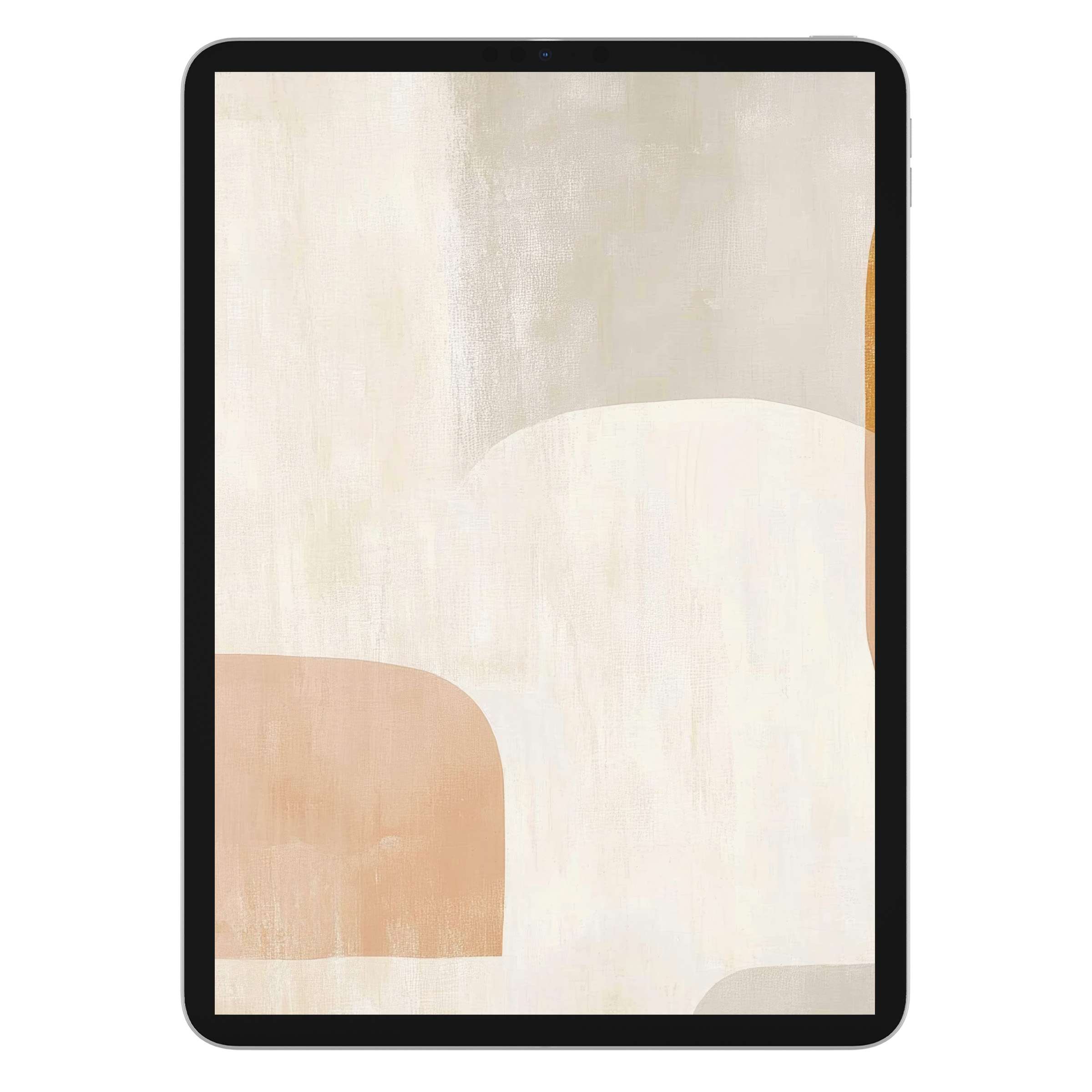 Elegant abstract iPad wallpaper with soothing earth tones, perfect digital download for tablet background, enhancing calm aesthetics