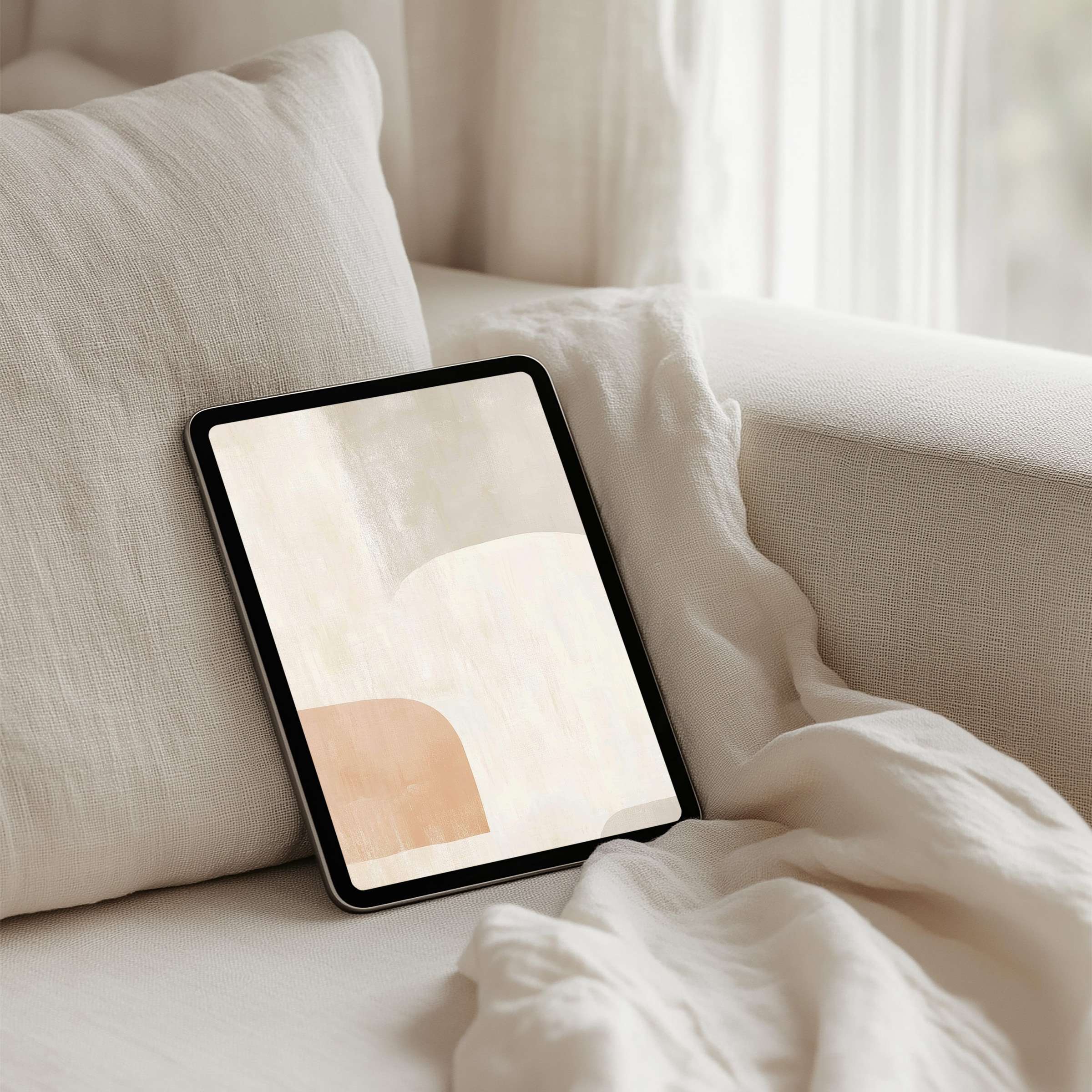 Serene abstract iPad background for effortless elegance and calm in your space instant download for tablet users seeking mindfulness