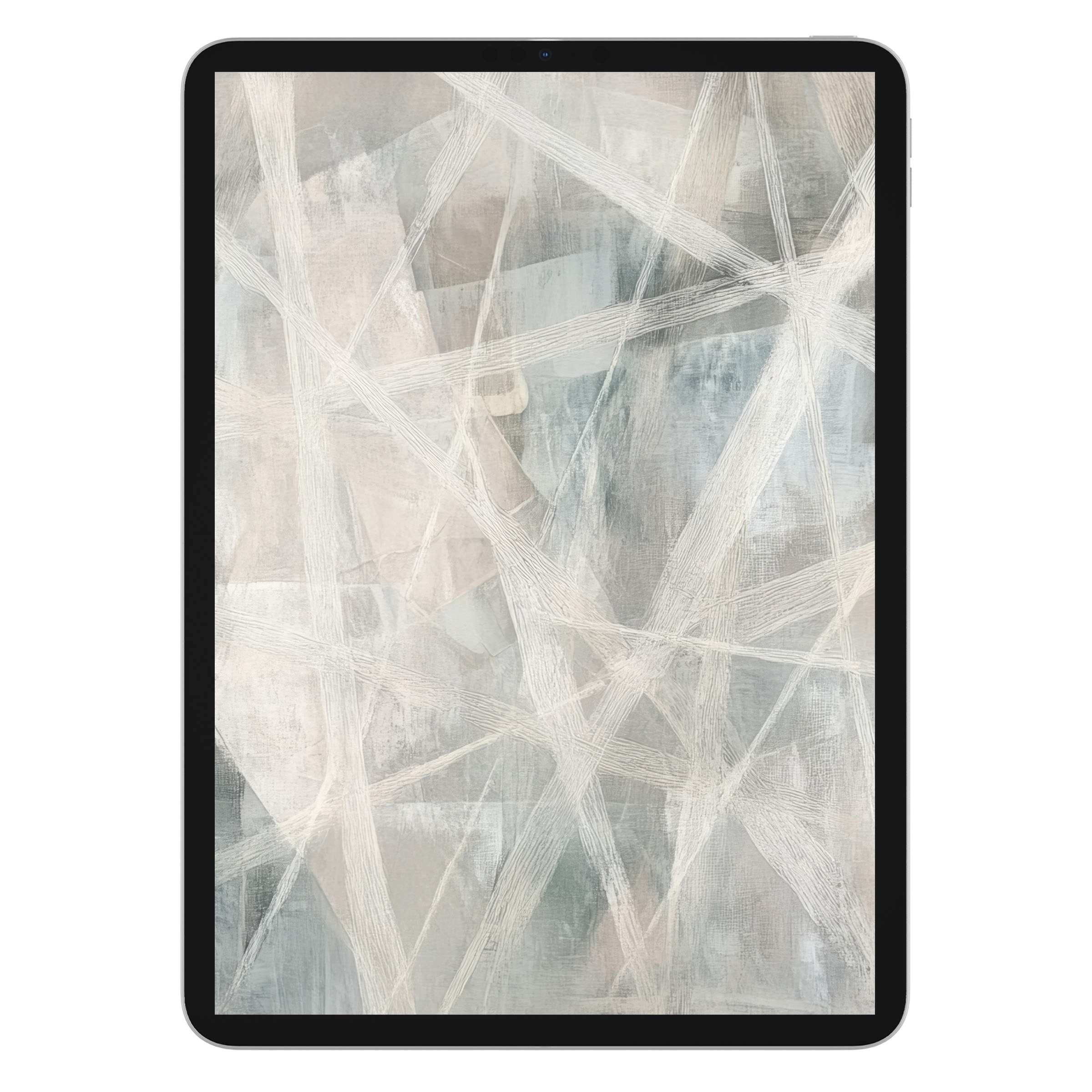 Elegant abstract iPad wallpaper featuring soft neutral textures and intersecting lines ideal for digital download on any tablet background