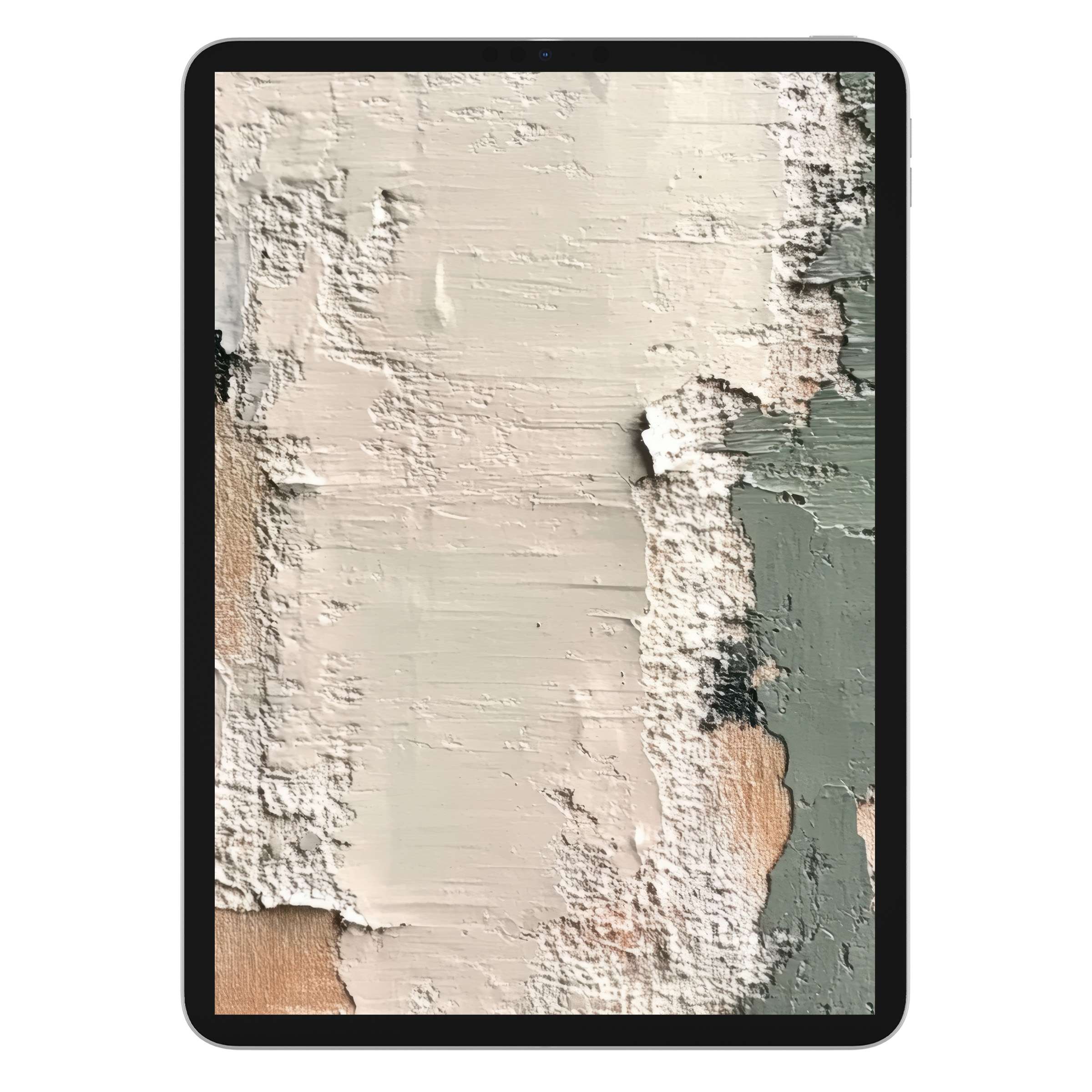 Elegant abstract iPad wallpaper featuring soft earthy textures, ideal for tablet backgrounds, a calming digital download for design lovers