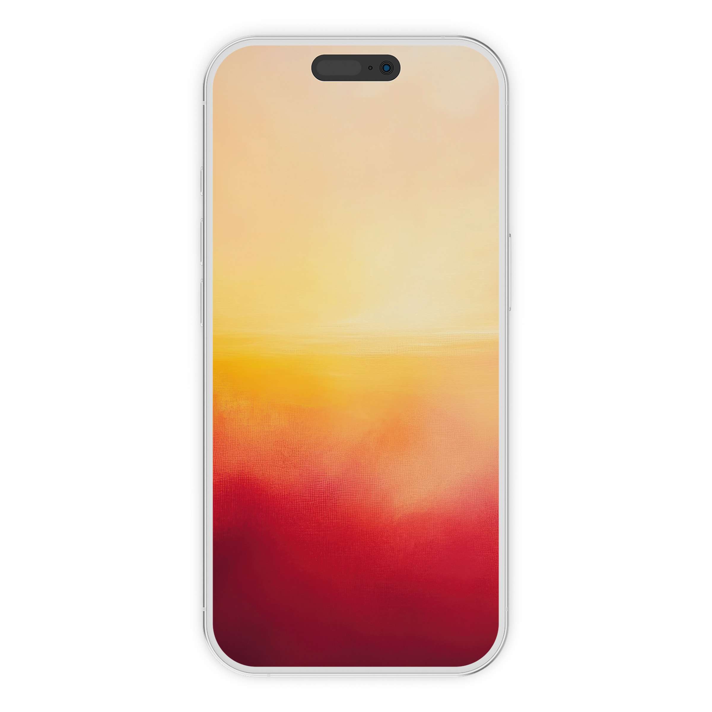 Elegant abstract iPhone wallpaper featuring a gradient of warm yellow and deep red hues, perfect digital download for phone background