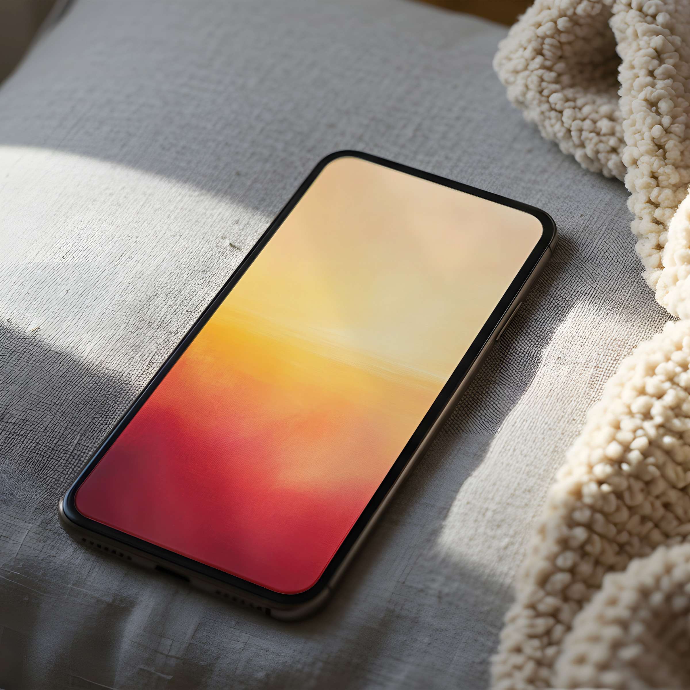 Elegant sunset gradient phone wallpaper for iPhone and Android, high resolution, curated for calm aesthetic digital download use