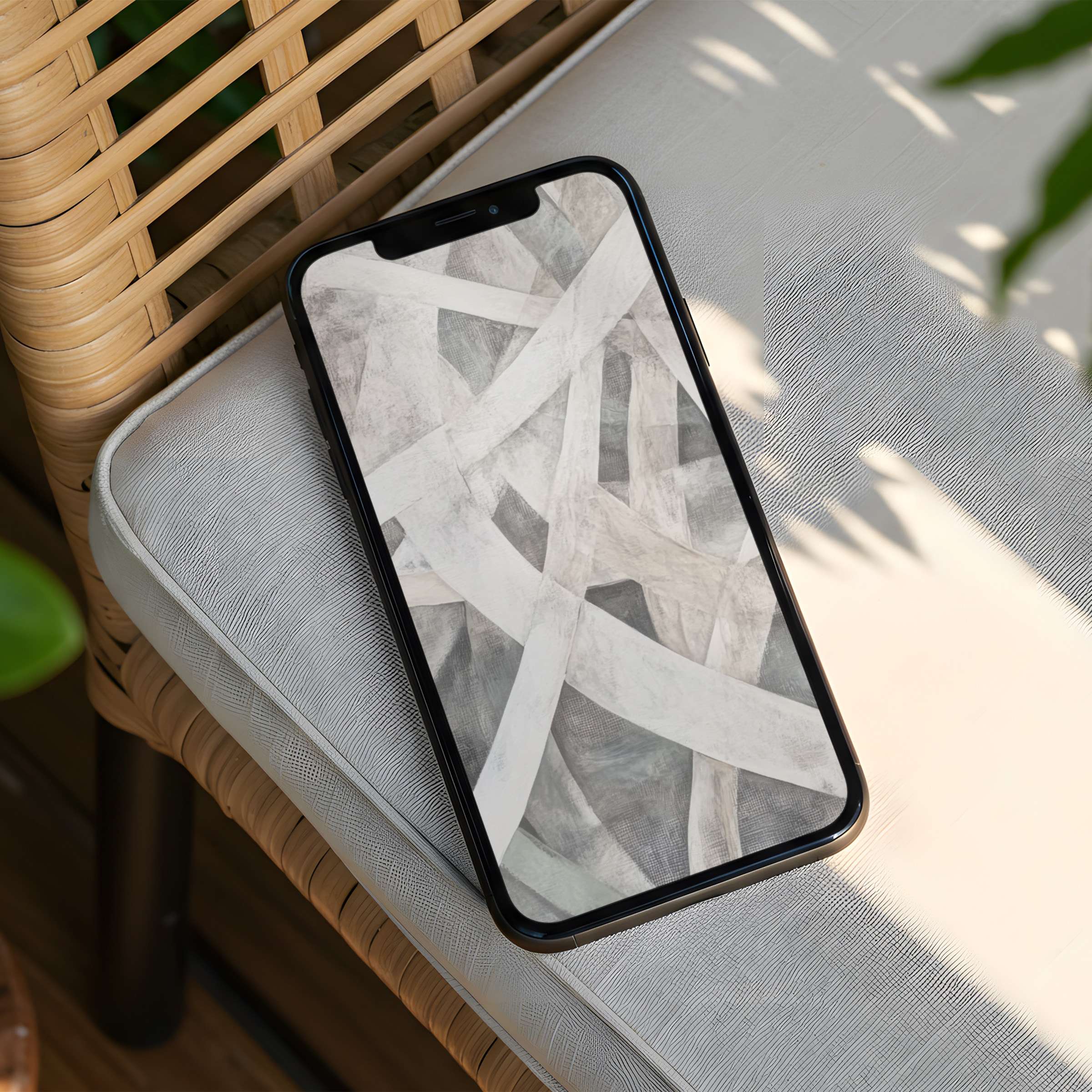 Elegant iPhone background with serene abstract textures offering calm and mindfulness instant download for any phone user