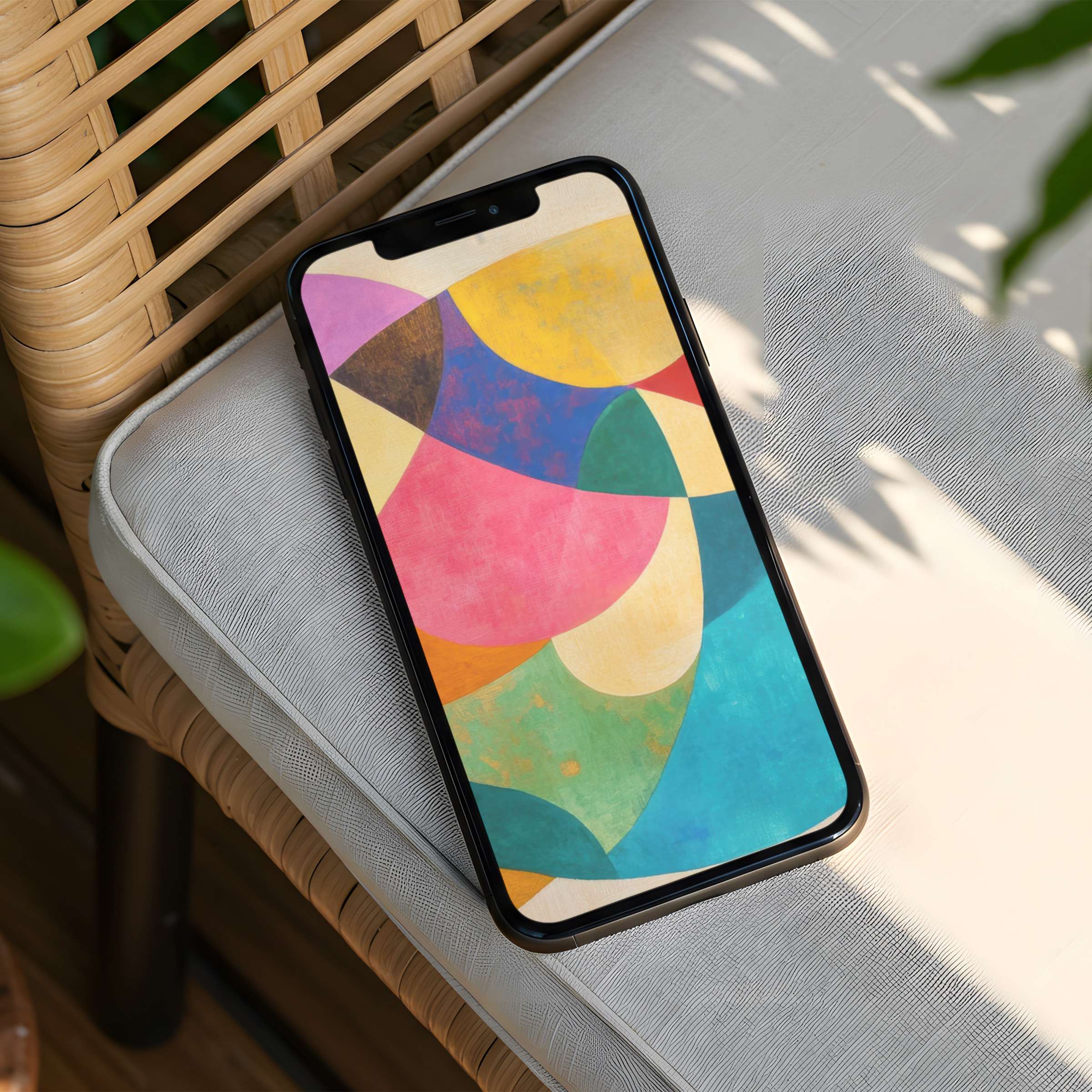 Colorful abstract iPhone background offering instant download for phone art lovers seeking elegance, calm, and inspiration