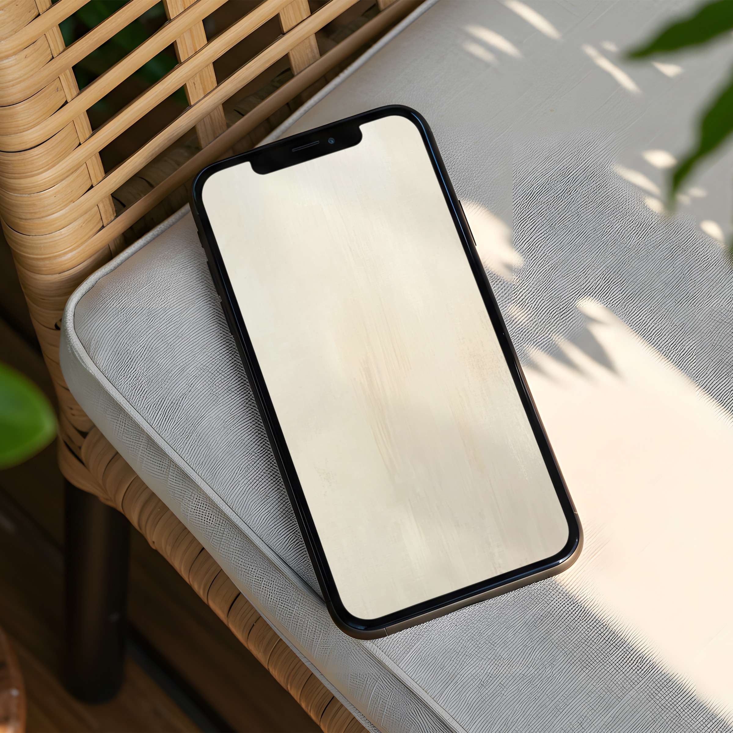 Elegant minimalist iPhone background with soft beige tones evokes calm and mindfulness perfect for phone display instant download