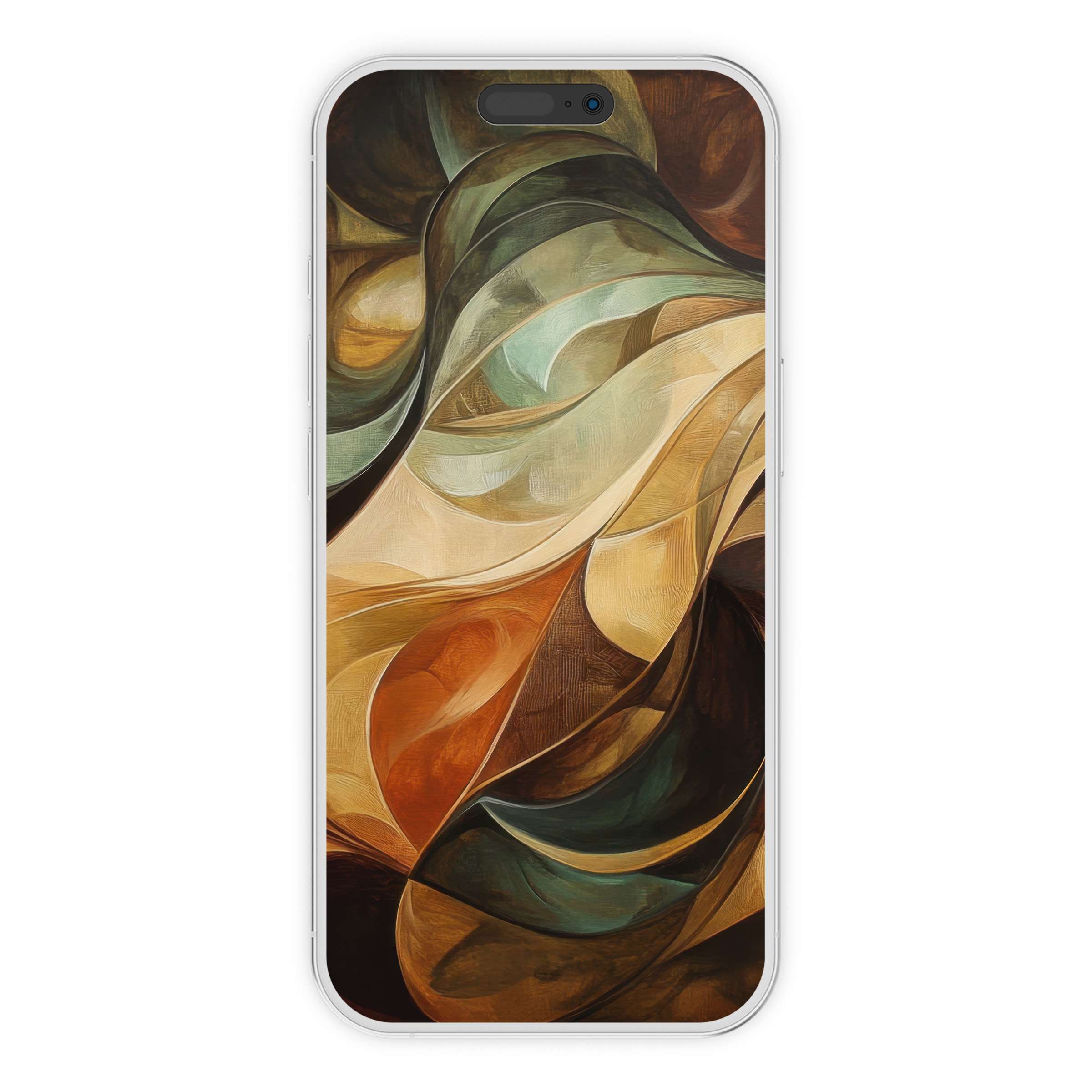 Serene swirls of earthy tones in abstract iPhone wallpaper create an elegant digital download phone background for all devices