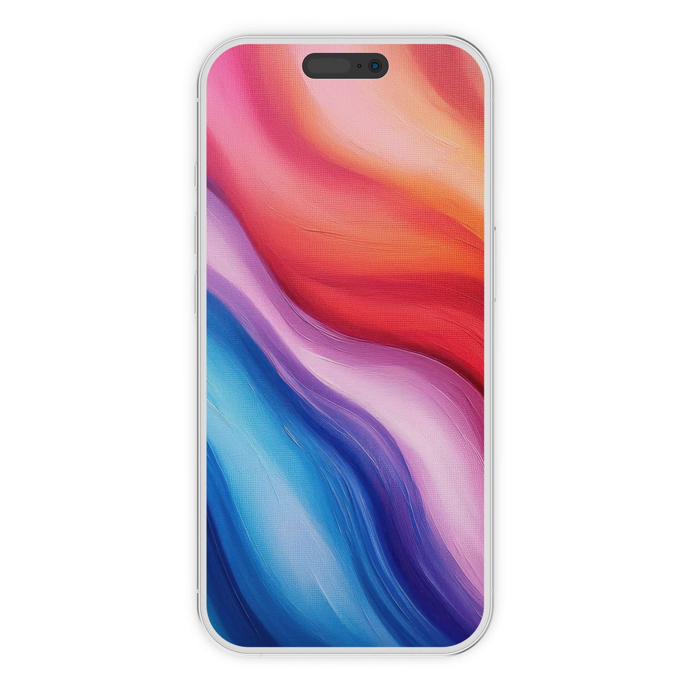 Colorful abstract iPhone wallpaper with smooth waves and warm hues creates a calming phone background digital download for elegance