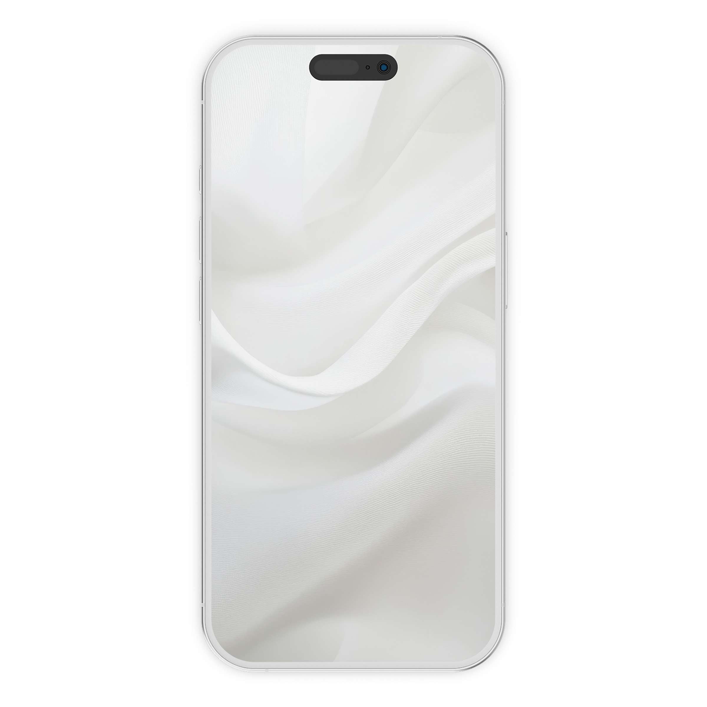 Elegant abstract iPhone wallpaper featuring soft white fabric-like textures for a serene phone background digital download suitable for all devices
