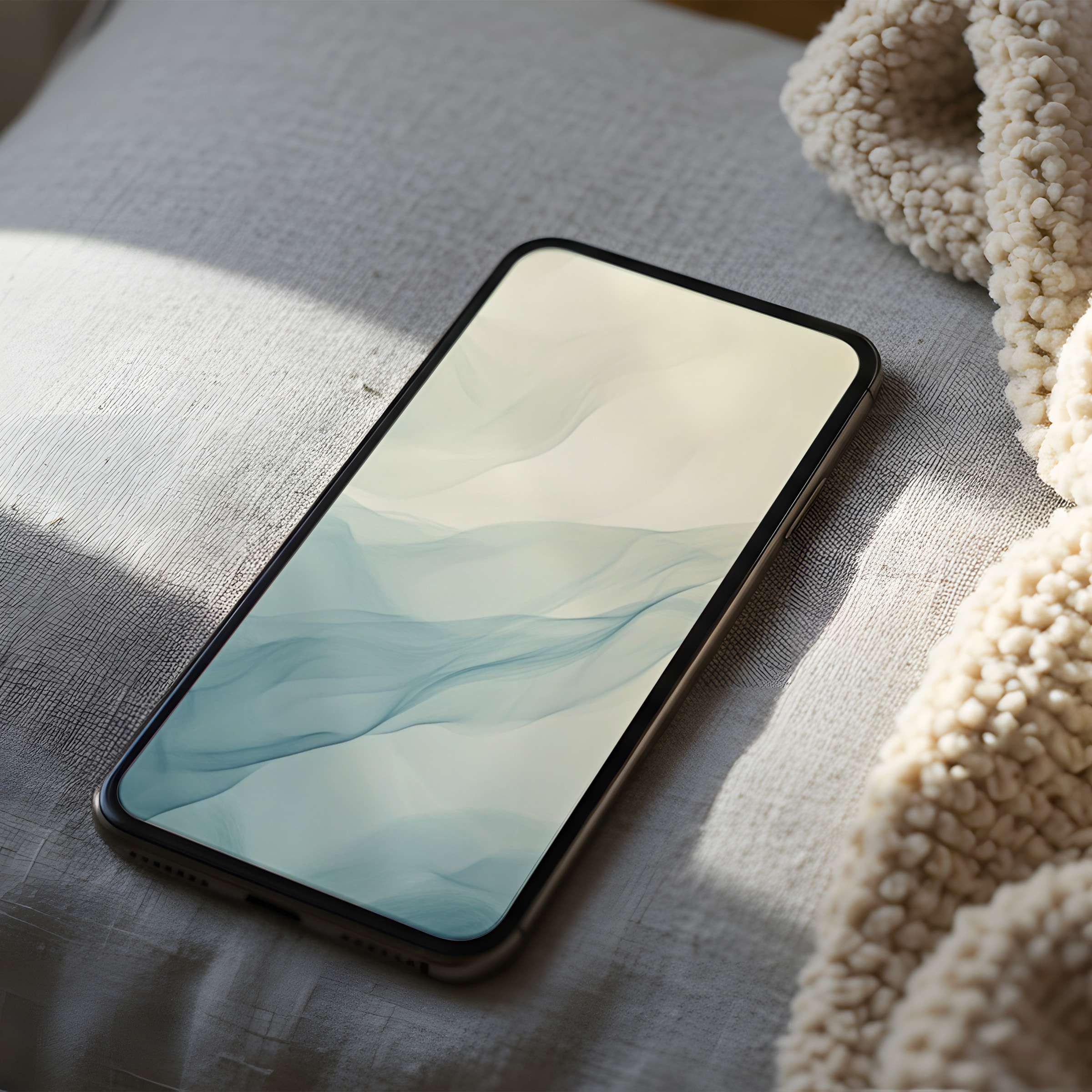 Elegant phone wallpaper featuring serene pastel waves creates a calming aesthetic high resolution suited for iPhone and android download