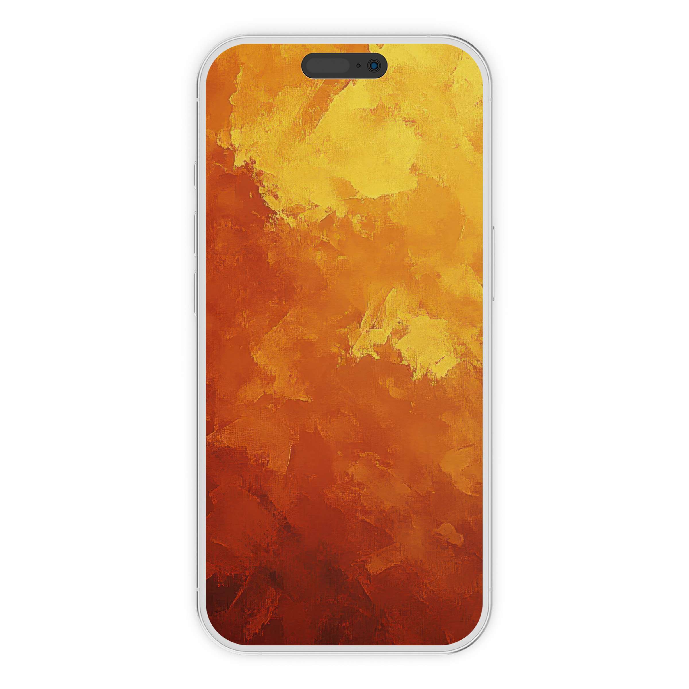 Vibrant abstract iPhone wallpaper in warm orange tones offers a serene digital download for phone backgrounds, enhancing any device