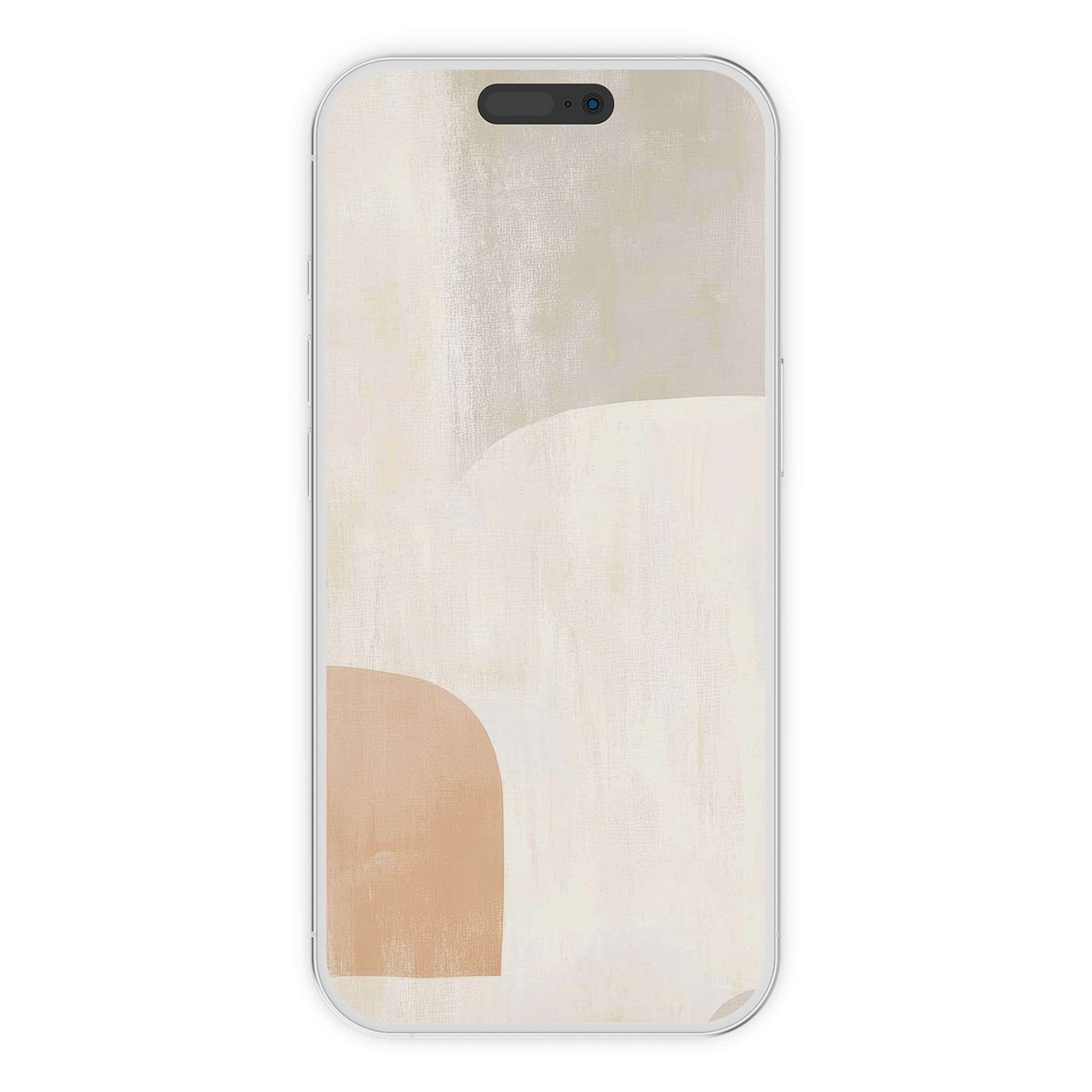 Elegant abstract iPhone wallpaper featuring soft beige and white tones, perfect phone background for a soothing digital download experience