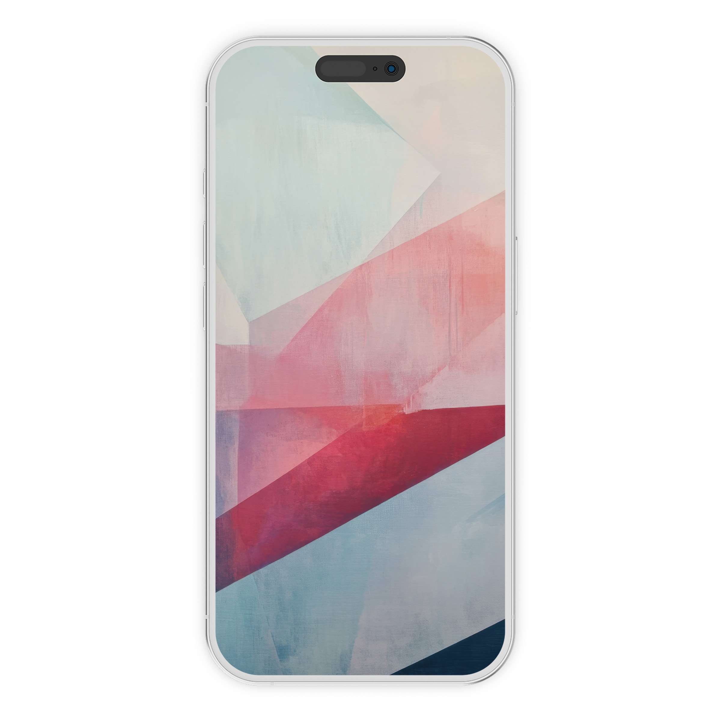Elegant abstract iPhone wallpaper with soothing pastel hues and geometric textures perfect for phone background digital download versatility