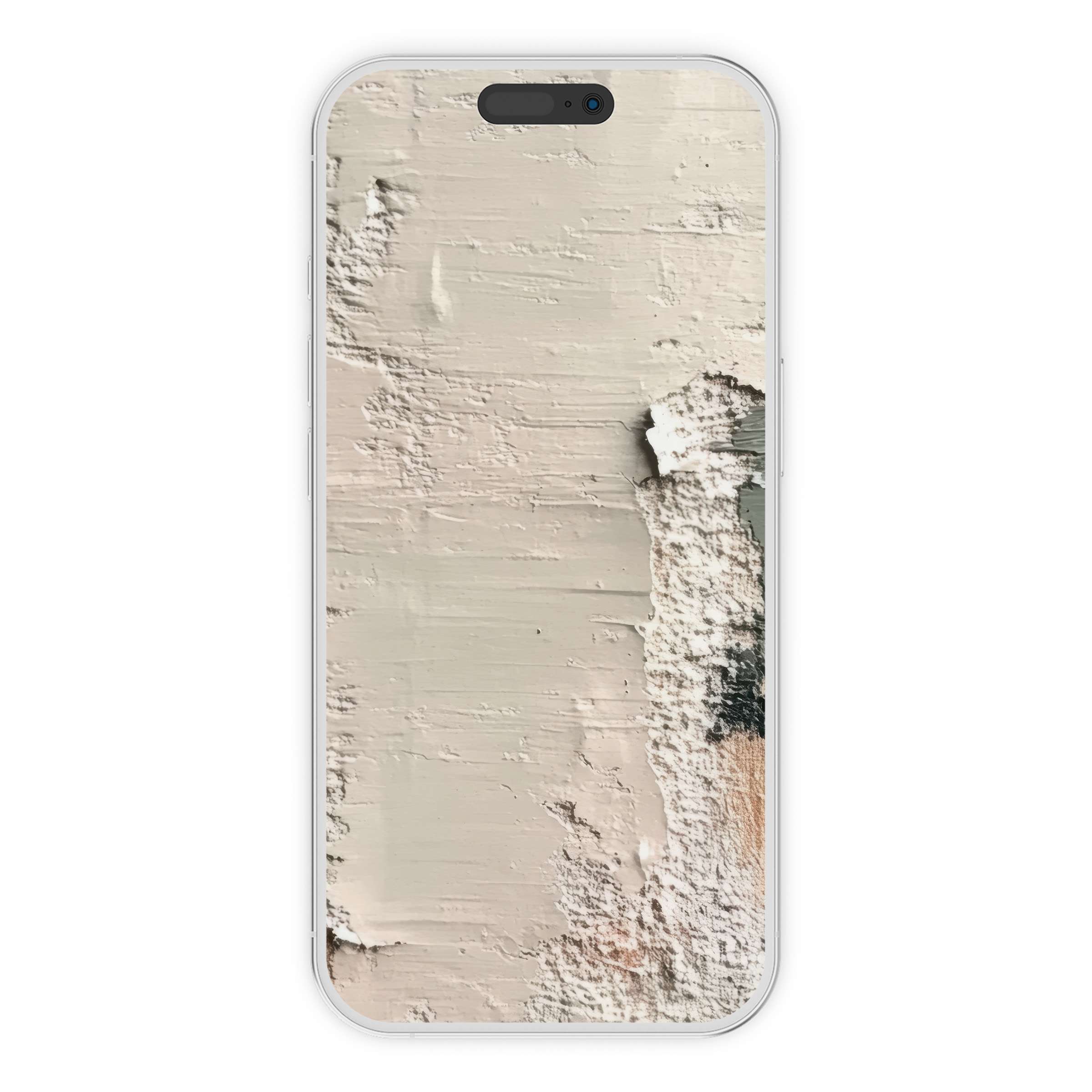 Elegant abstract iPhone wallpaper featuring soothing textured creams and whites, perfect phone background for digital download and serenity