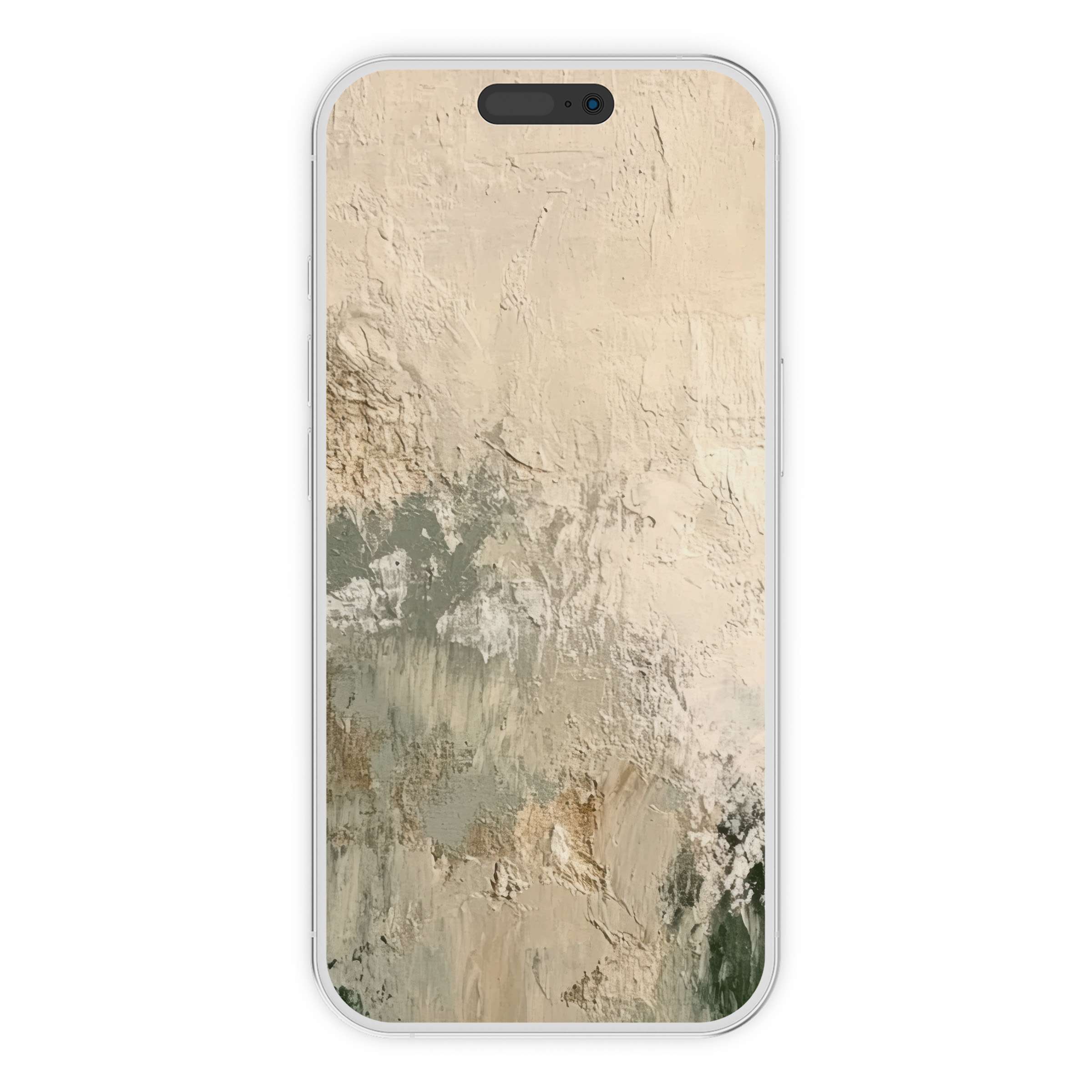 Elegant abstract iPhone wallpaper featuring calming earthy textures in beige and gray for phone background digital download now available