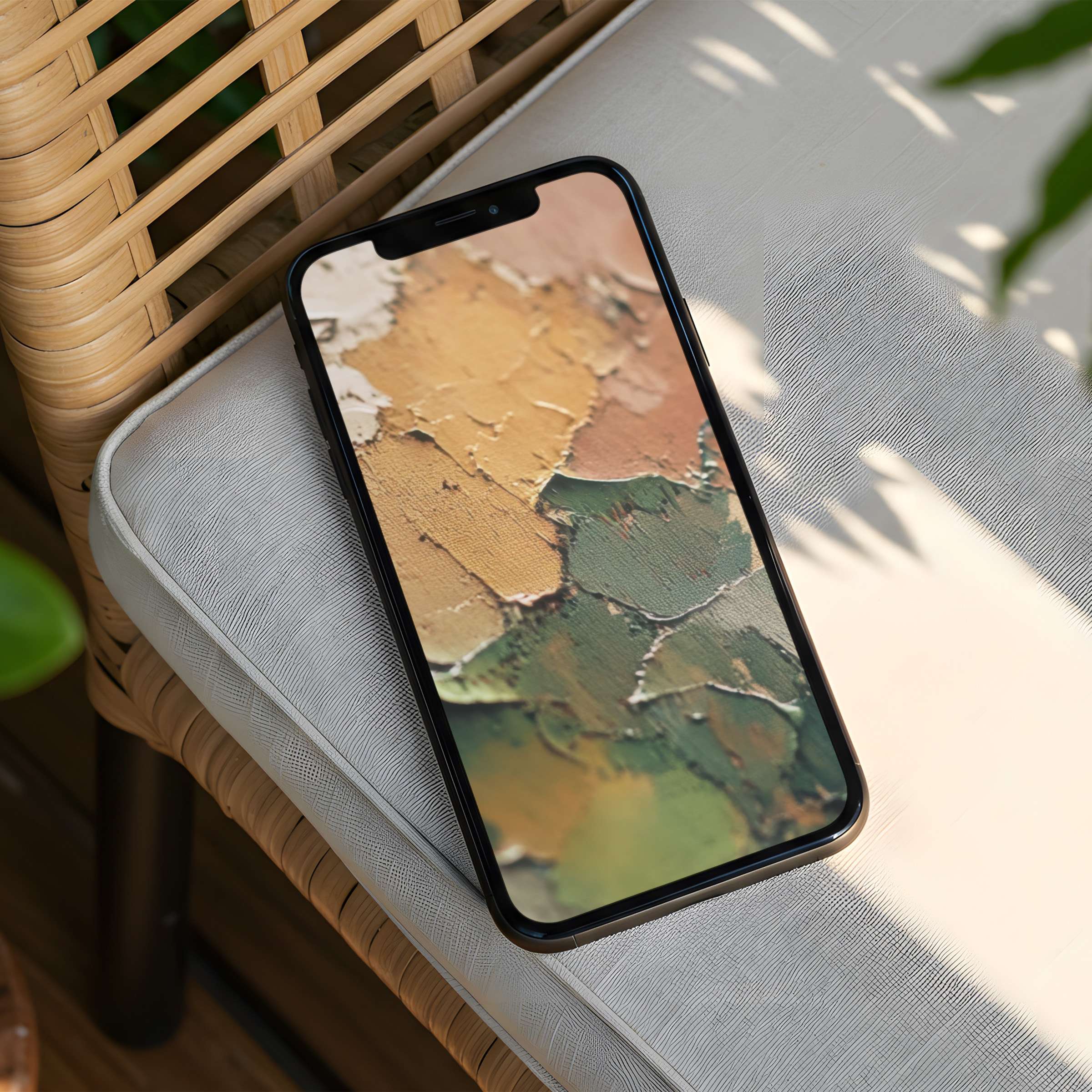 Elegant iPhone background featuring rustic texture and warm colors offers instant download for phone users seeking calm and inspiration