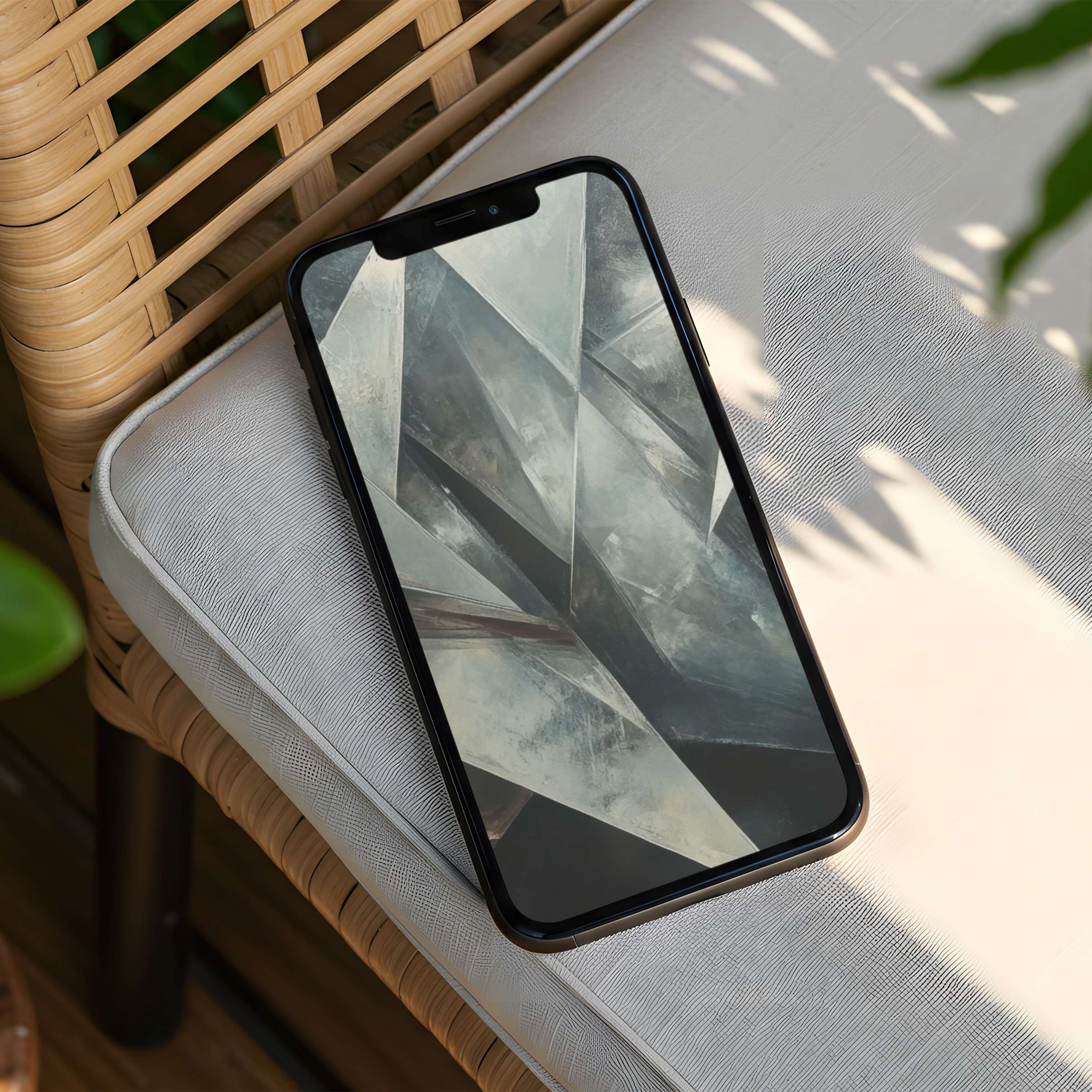 Elegant iPhone background featuring abstract geometric design evokes calmness and inspiration instant download for any phone