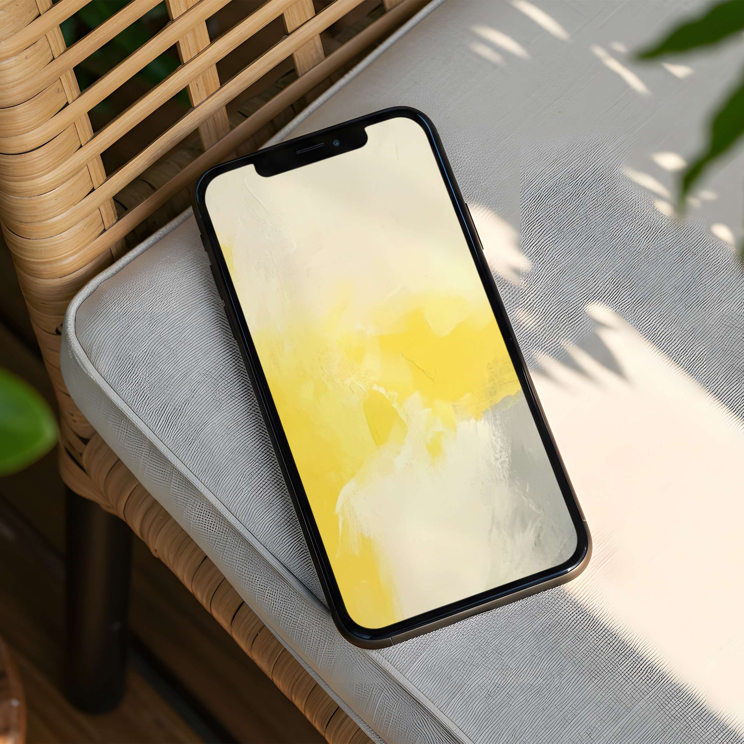 Sunny abstract art for iPhone background offering instant download evokes calm and inspiration on your phone screen