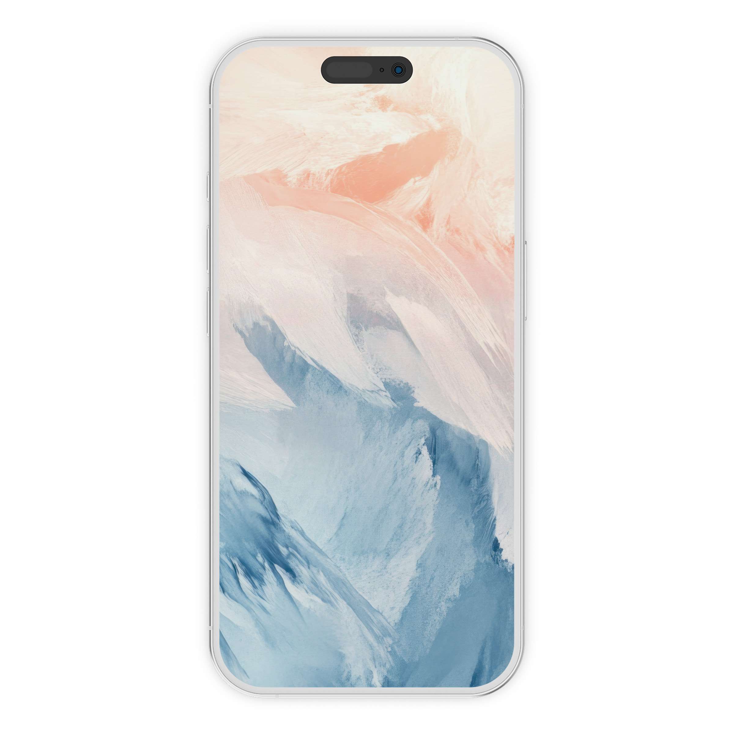 Elegant abstract iPhone wallpaper with soft pastel hues and textured brushstrokes, ideal phone background digital download for serenity