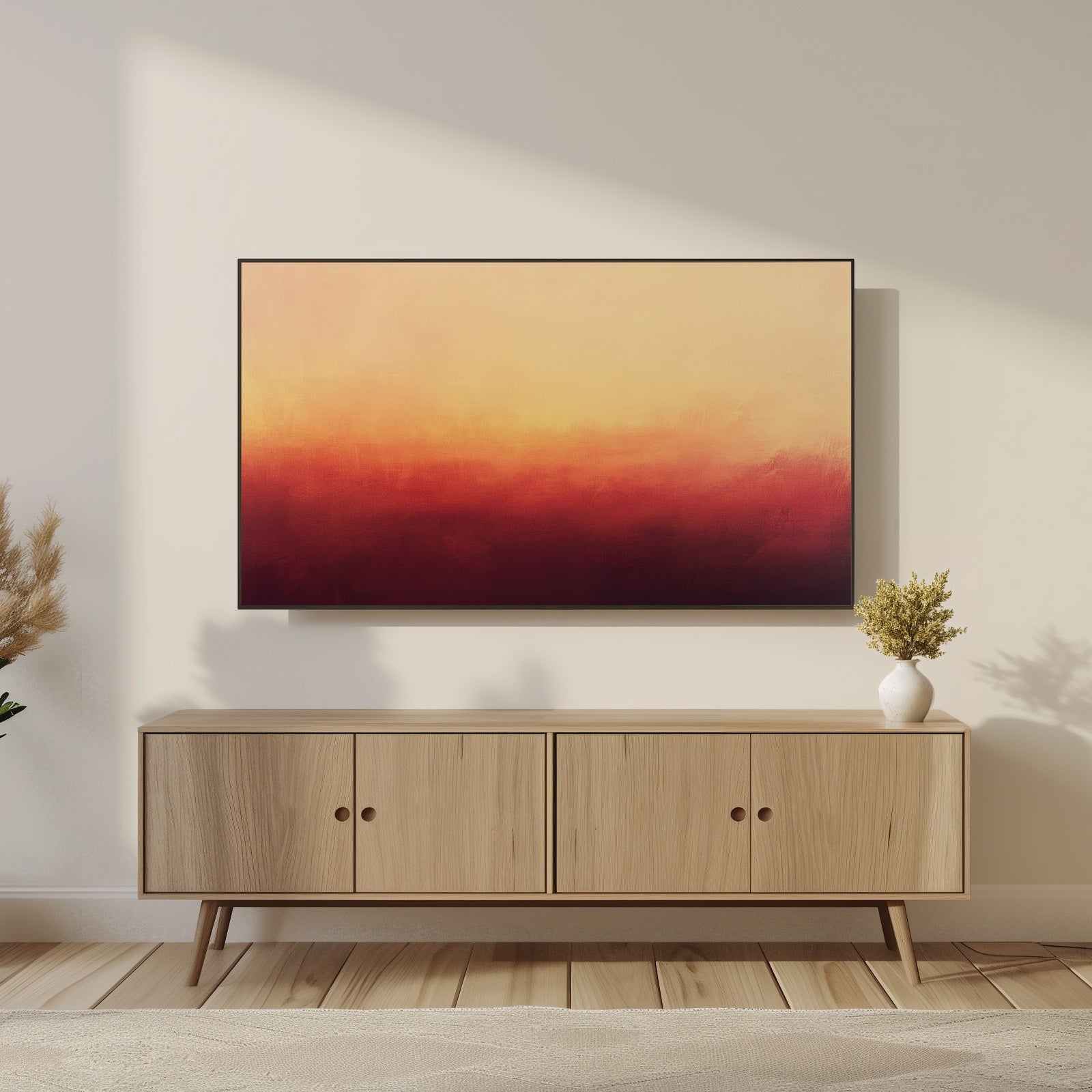 Abstract Frame TV Art Sunset