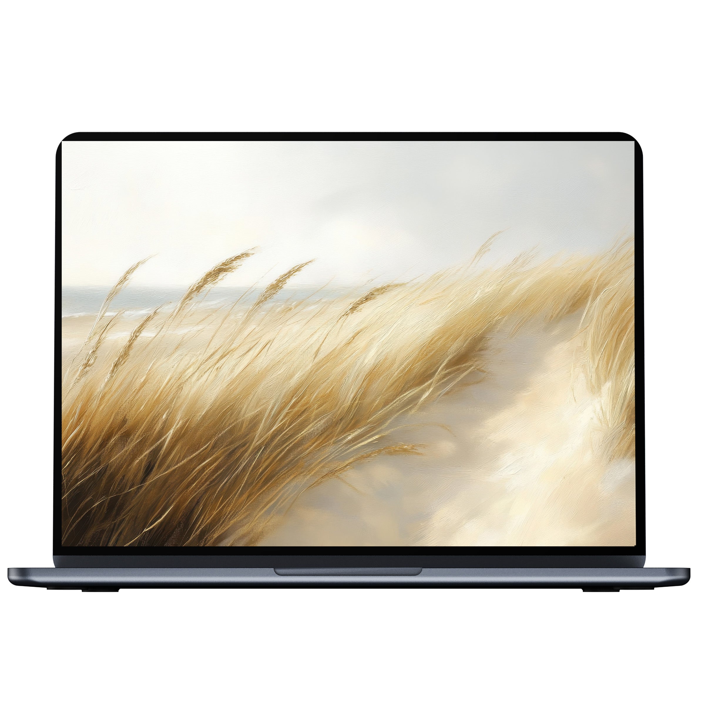 Elegant beach desktop wallpaper digital download featuring serene dunes for PC and laptop screens, inspiring calm and mindfulness