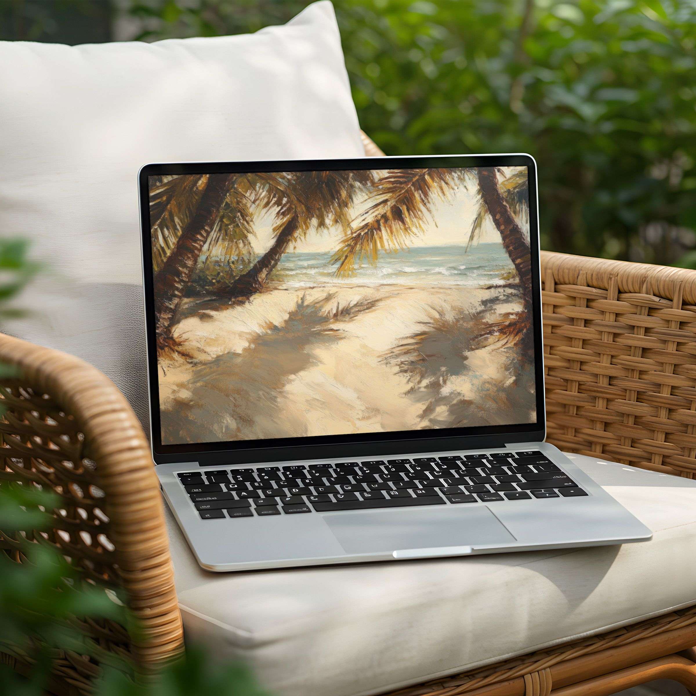 Download this serene beach desktop background for PC and Laptop to inspire elegance and mindfulness with instant download