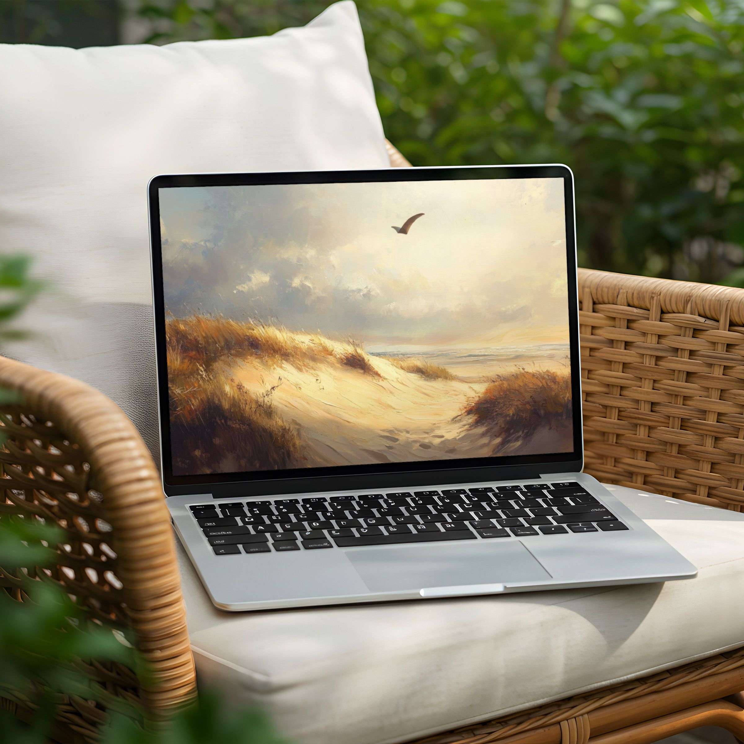 Serene dune landscape digital art for desktop background, perfect for PC or Laptop, available as an instant download