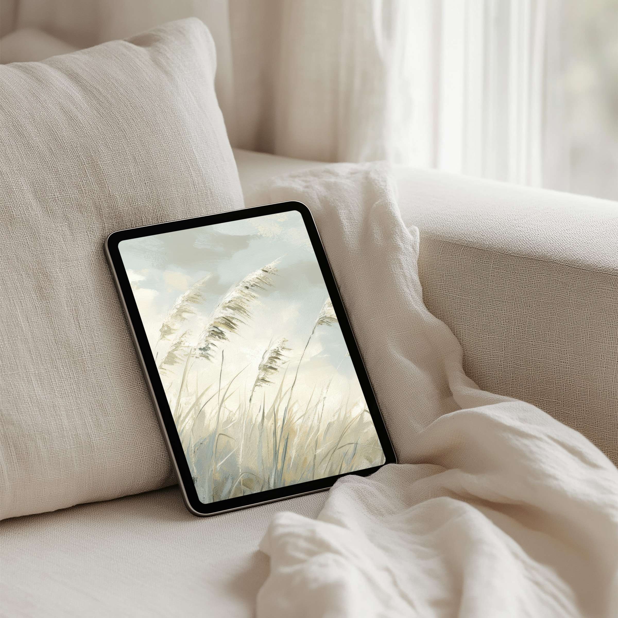 Serene nature iPad background art evokes calm and elegance, perfect for instant download on any tablet for mindful inspiration