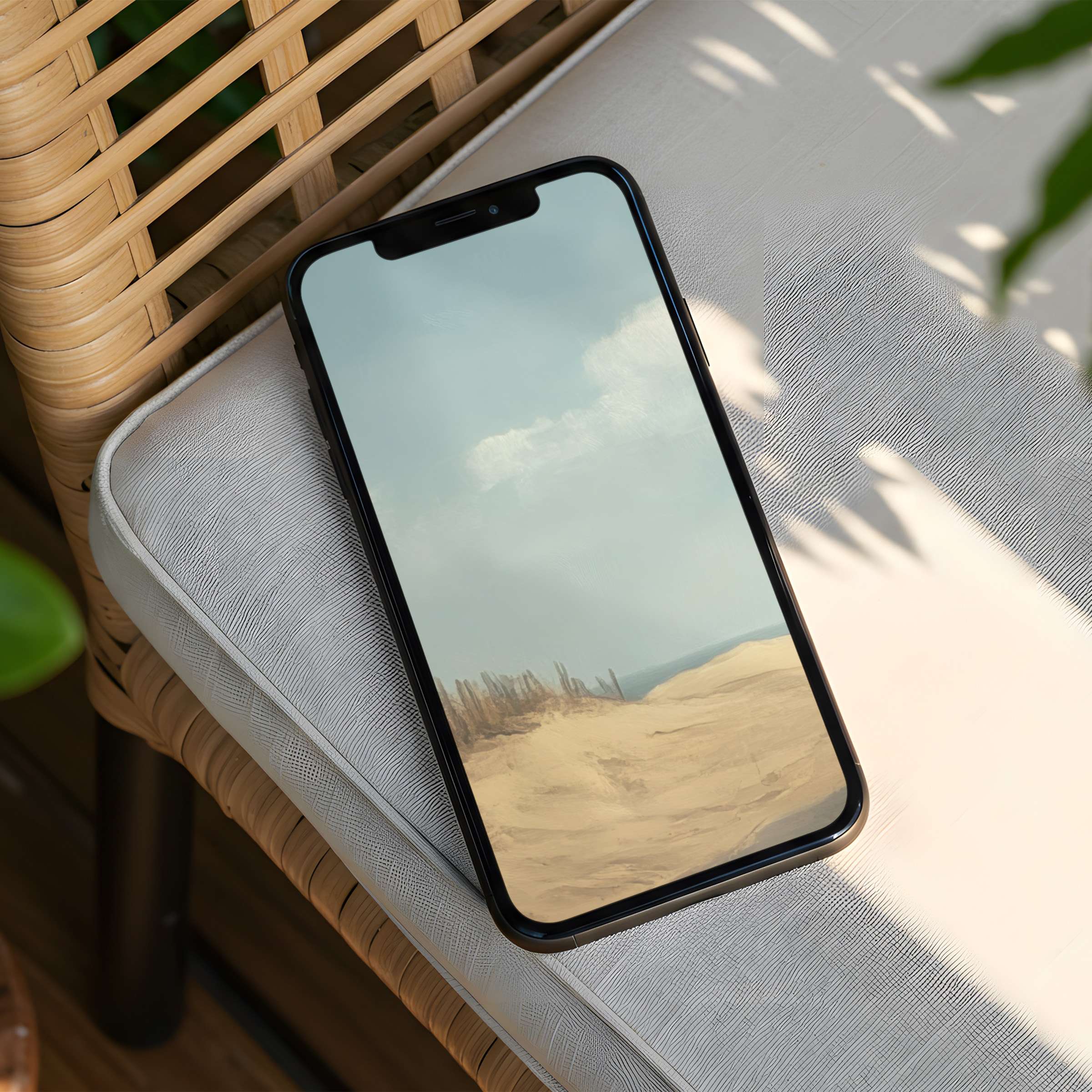 Serene desert scene iPhone background for instant download infuses calm elegance into your phone compatible with iPhone and Android