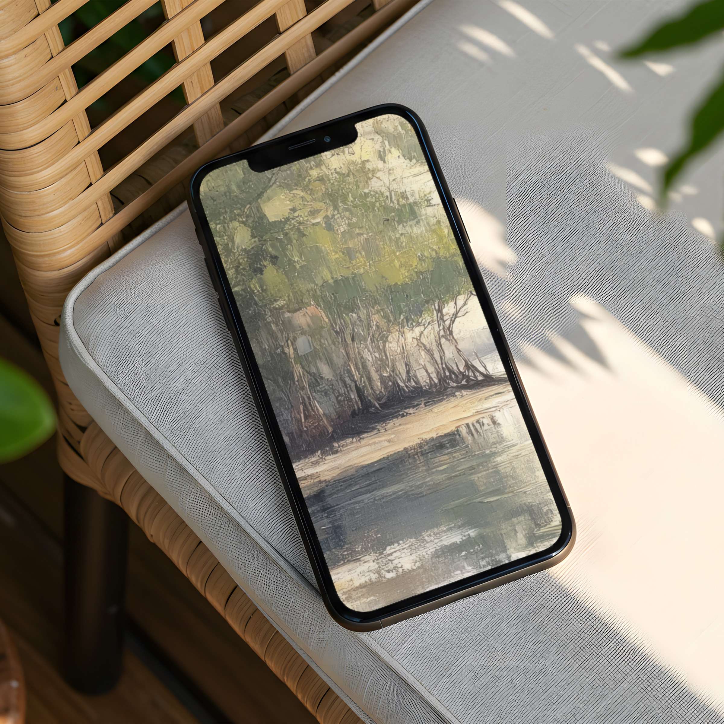 Elegant and serene iPhone background for instant download with calming nature-inspired art perfect for any phone aesthetic