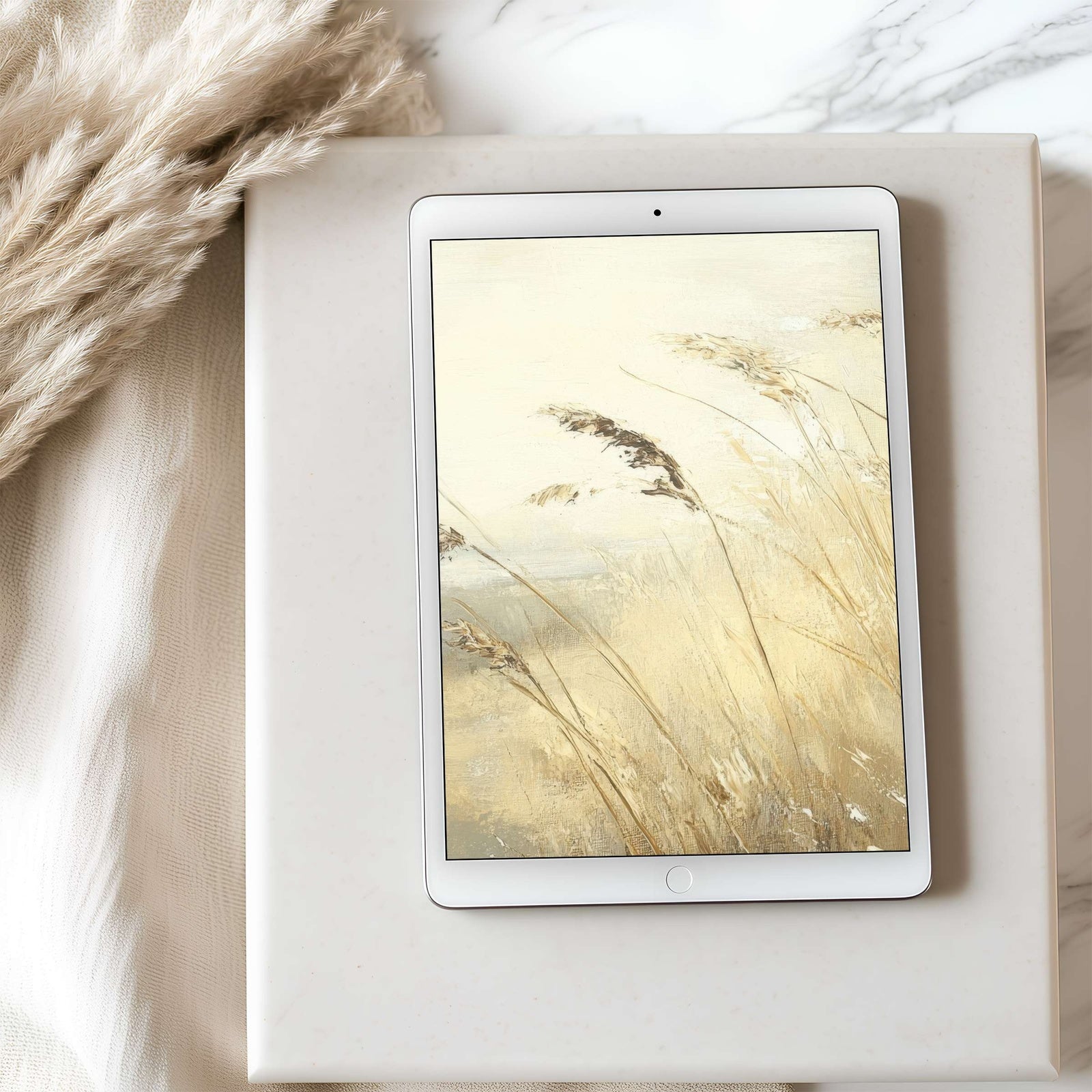 Beach iPad Wallpaper Beach Grass Impressionism Wind Dance