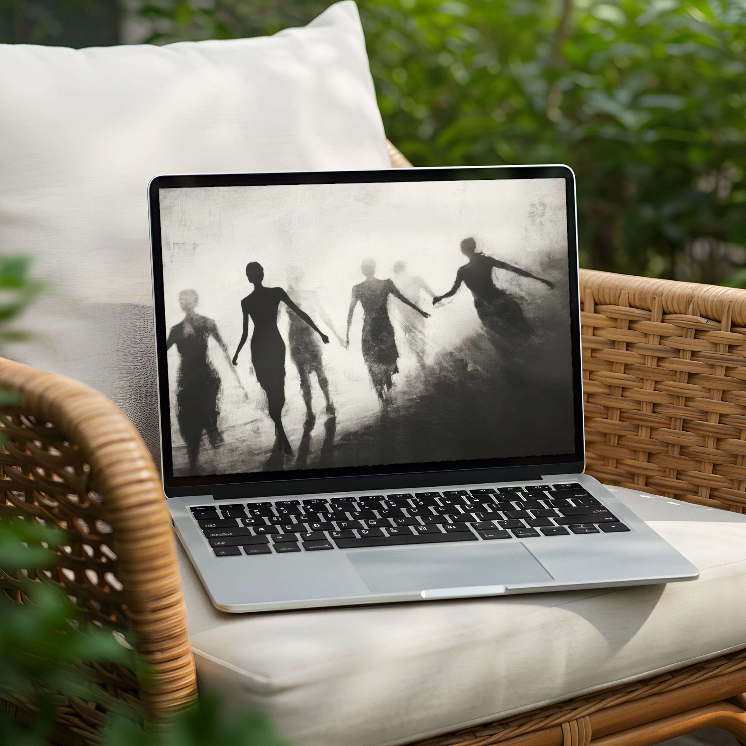 Elegant abstract art desktop background for PC and Laptop instant download to inspire calm and mindfulness in your digital space