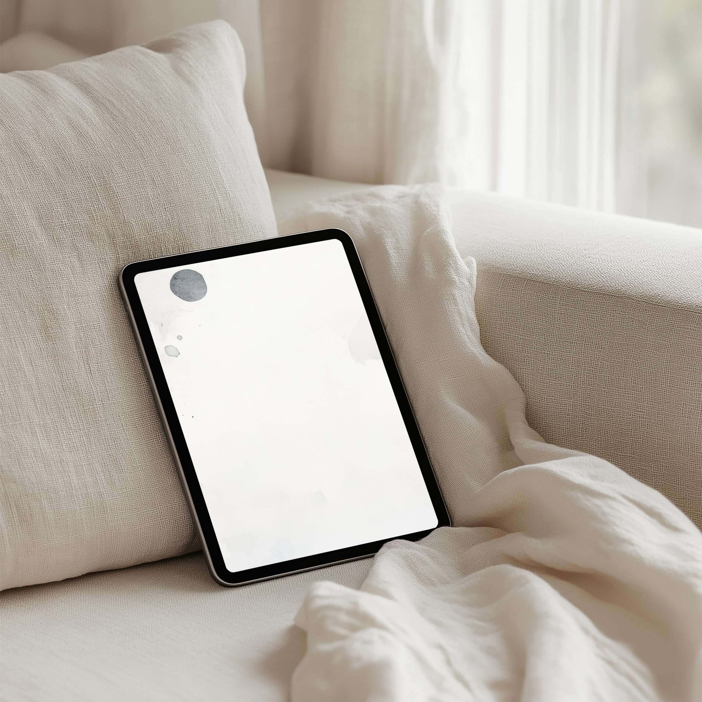 Elegant iPad background with minimalist design, perfect for instant download and enhancing mindfulness on any tablet device