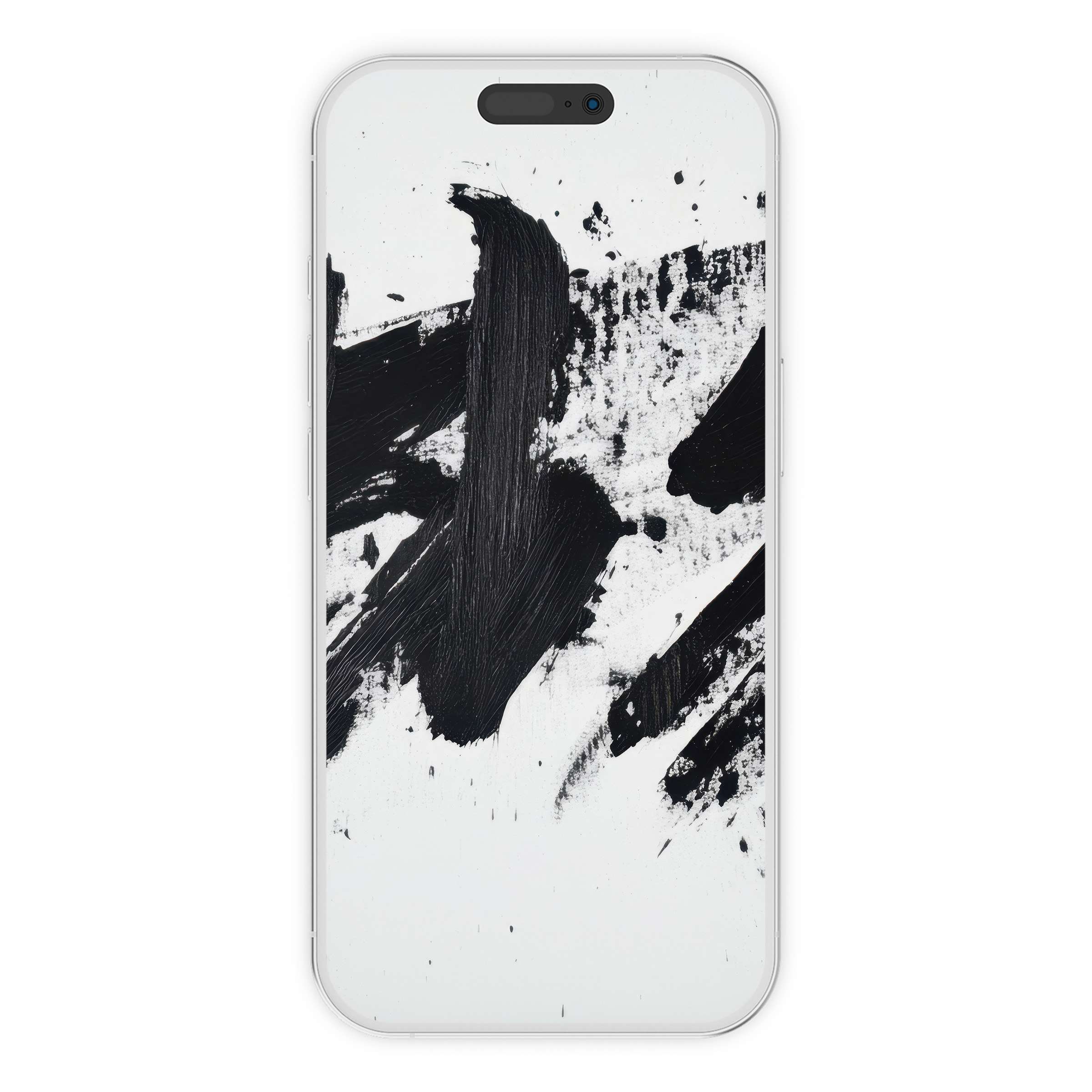 Abstract black and white iPhone wallpaper offering a serene digital download background to elevate your phone's artistic design