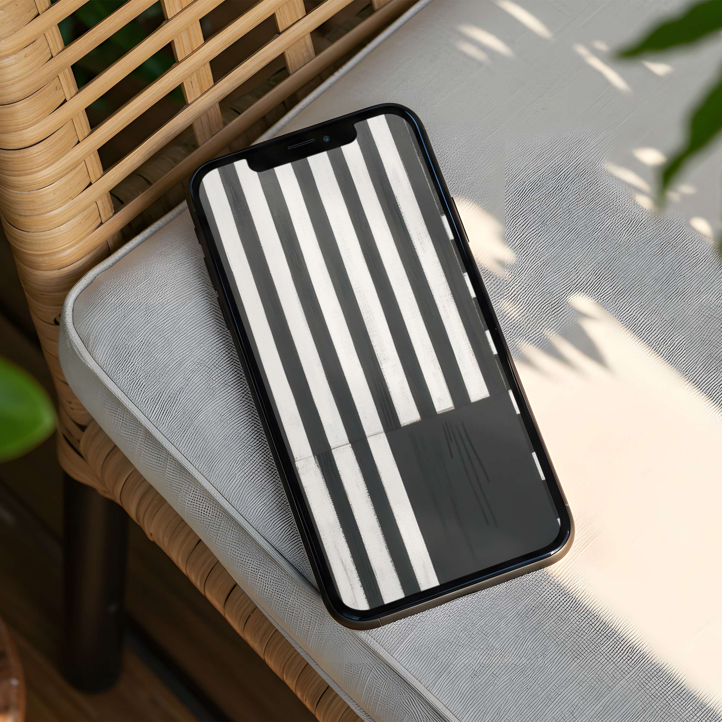 Elegant striped iPhone background for instant download, designed for calm and mindful aesthetics on any phone screen