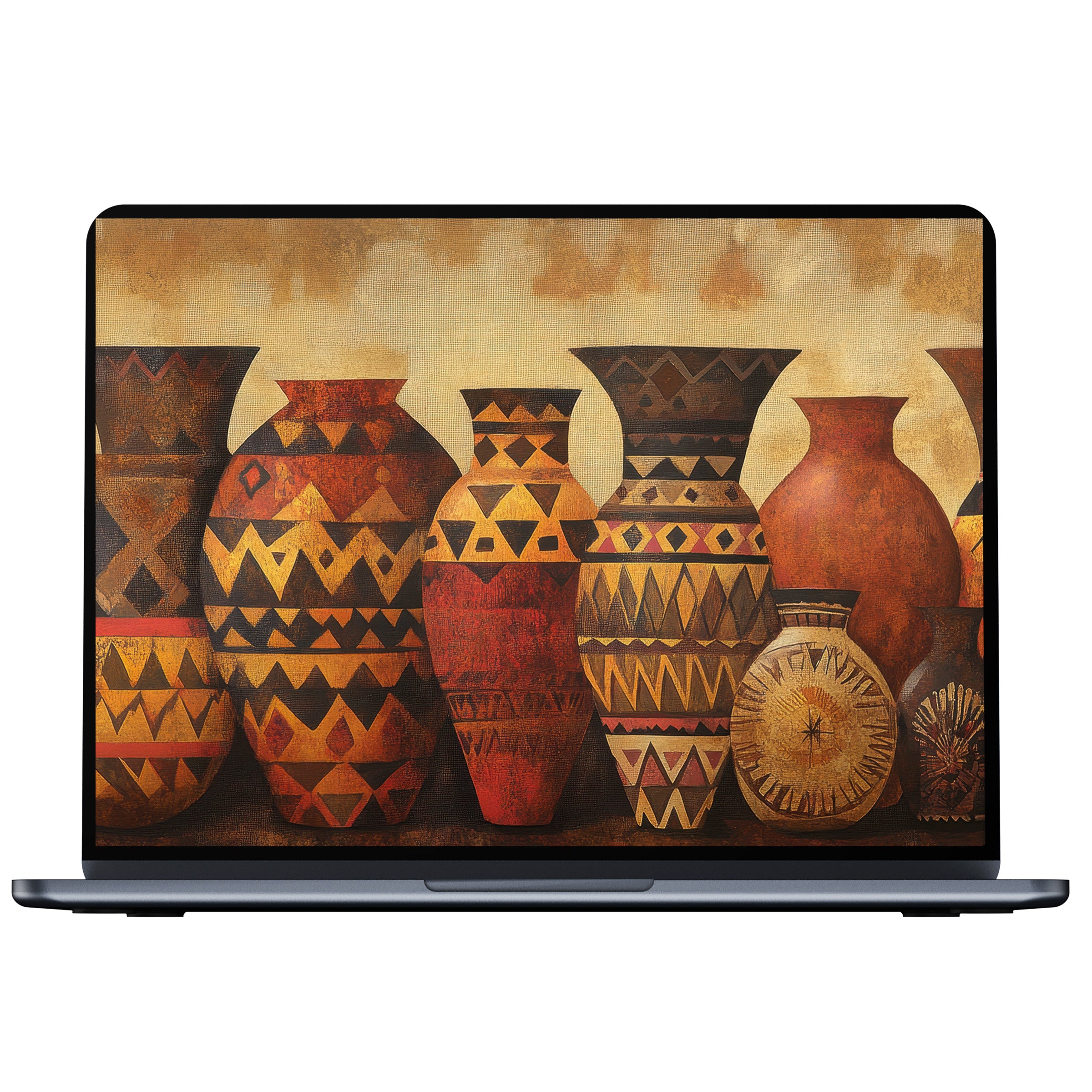 Boho desktop wallpaper digital download featuring earthy tones and tribal patterns offers elegance for PC and laptop screens