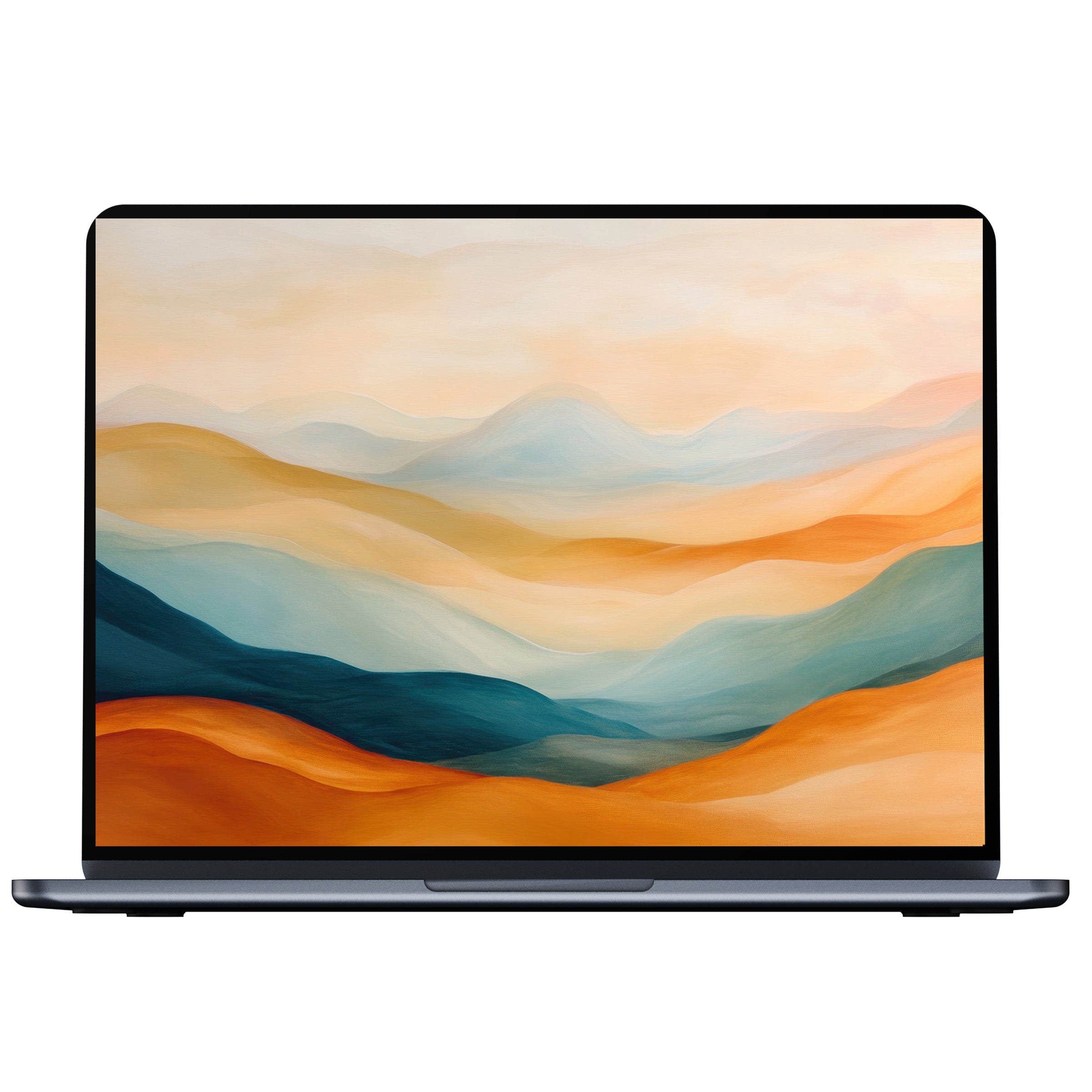 Calm and elegant boho desktop wallpaper with soft earth tones for digital download fits PC, laptop, Mac for mindful inspiration
