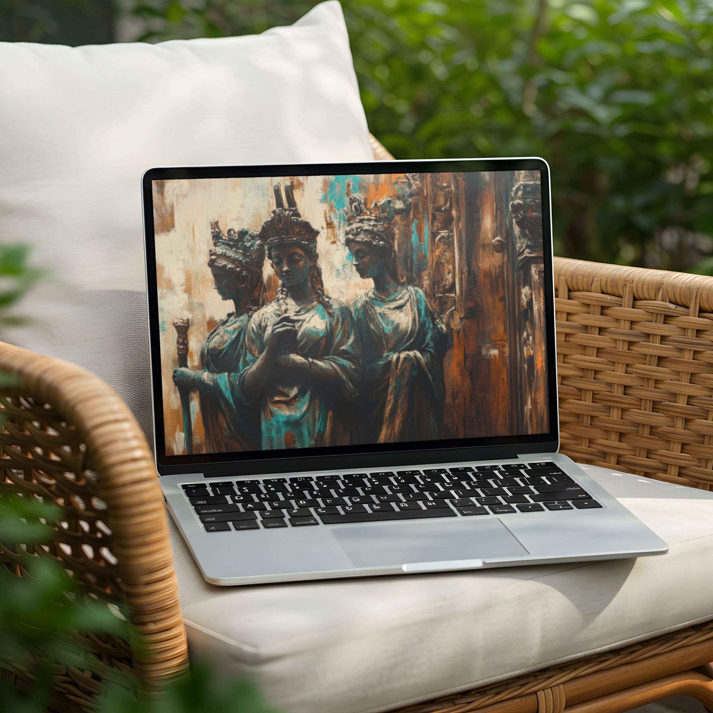 Antique-inspired desktop background for instant download, perfect for PC or laptop, infusing spaces with calm elegance and inspiration