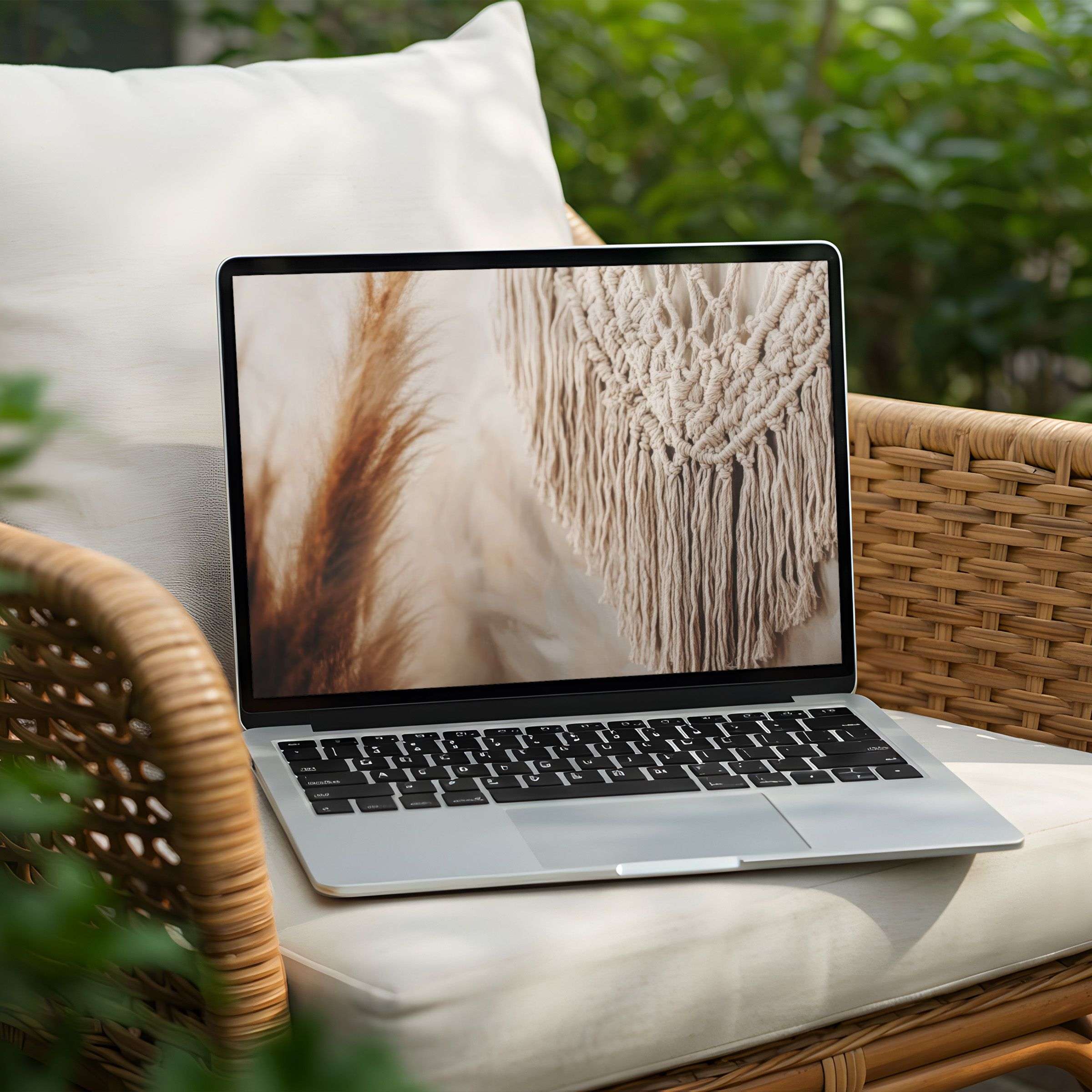 Serene macrame desktop background for PC or Laptop Download instantly to inspire elegance and calm in your workspace