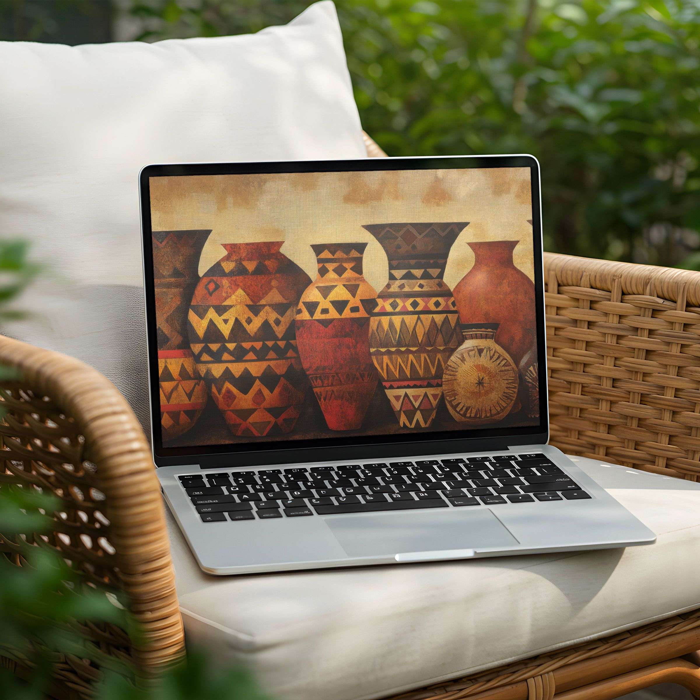 Inspired by rustic pottery, this desktop background for PC or Laptop offers instant download to enhance your mindful space