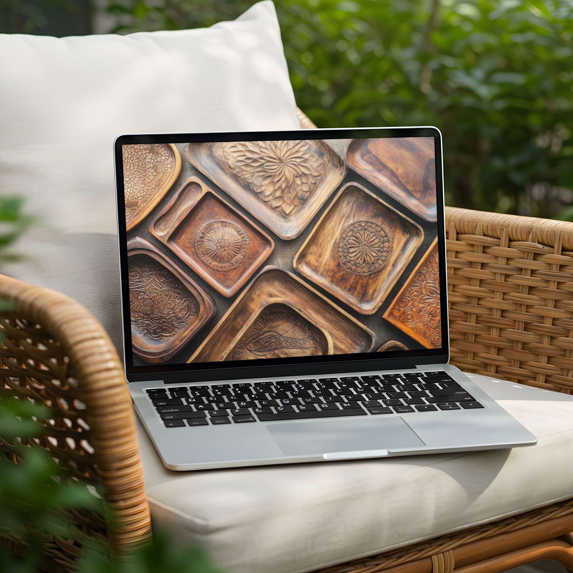 Elegant wood texture desktop background for PC and Laptop Instant download offers calm inspiration with a sustainable touch