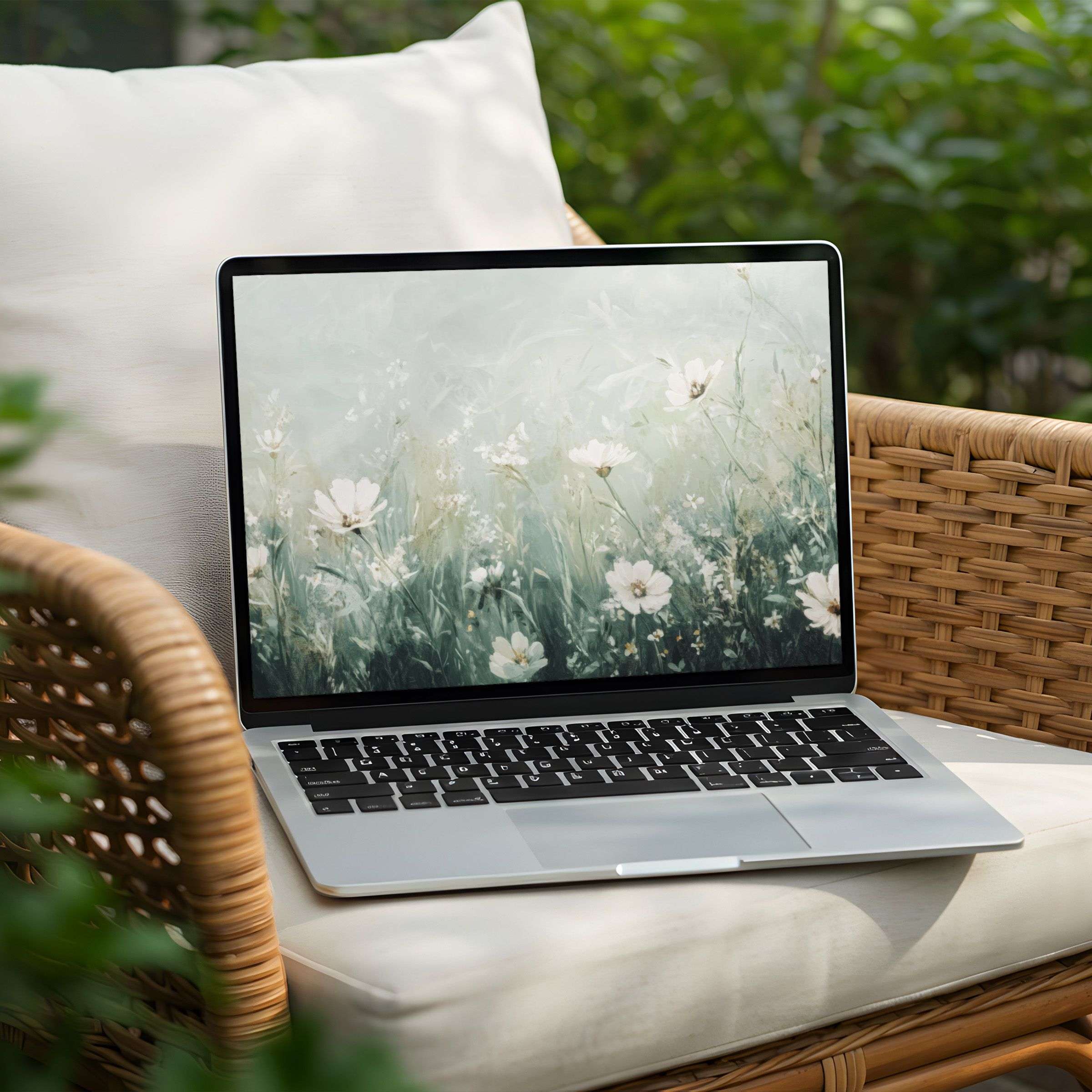 Elegant floral desktop background for PC and Laptop enhances calm and mindfulness available for instant download today