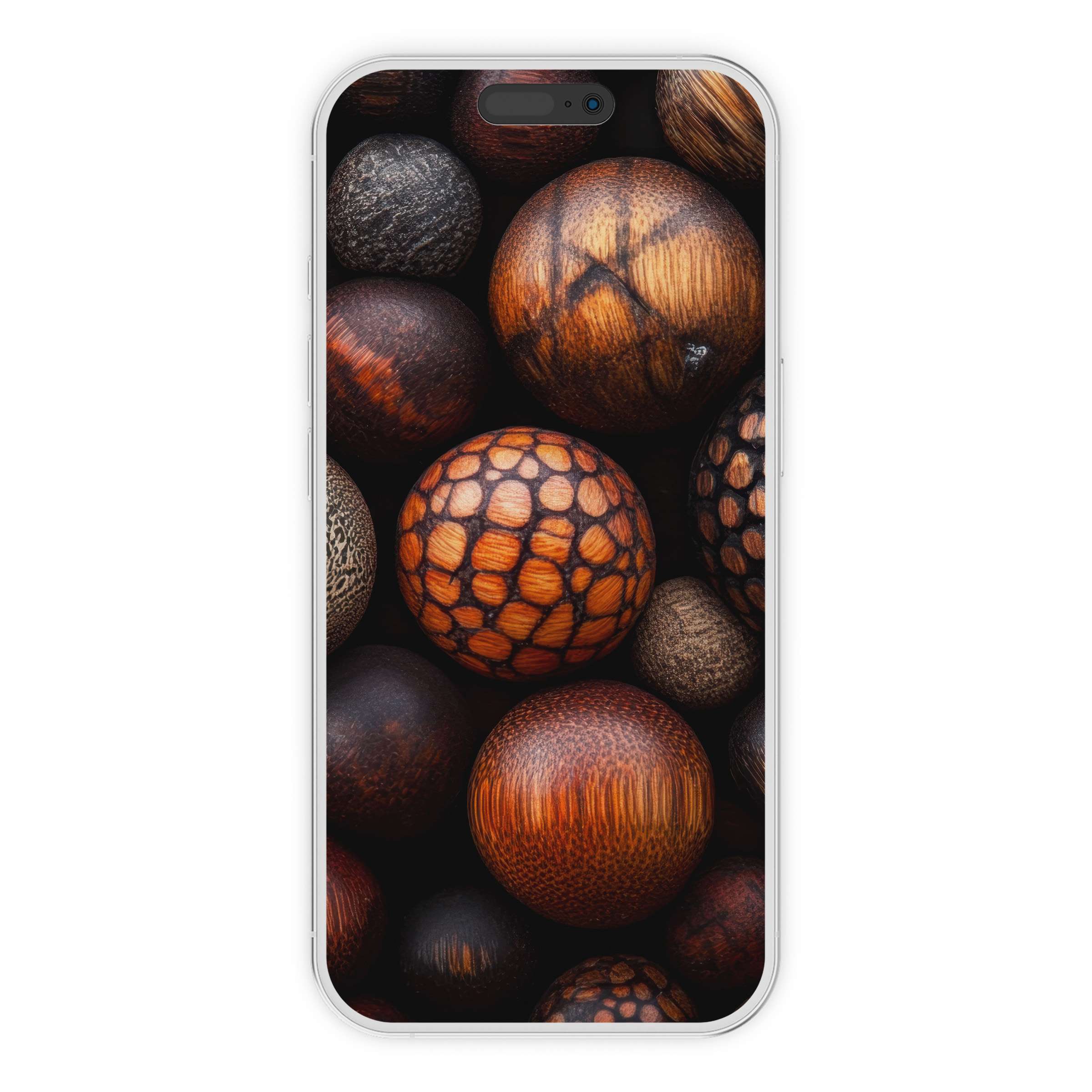 Boho iPhone wallpaper with rich wood textures and earthy tones creates a calm, stylish phone background digital download option