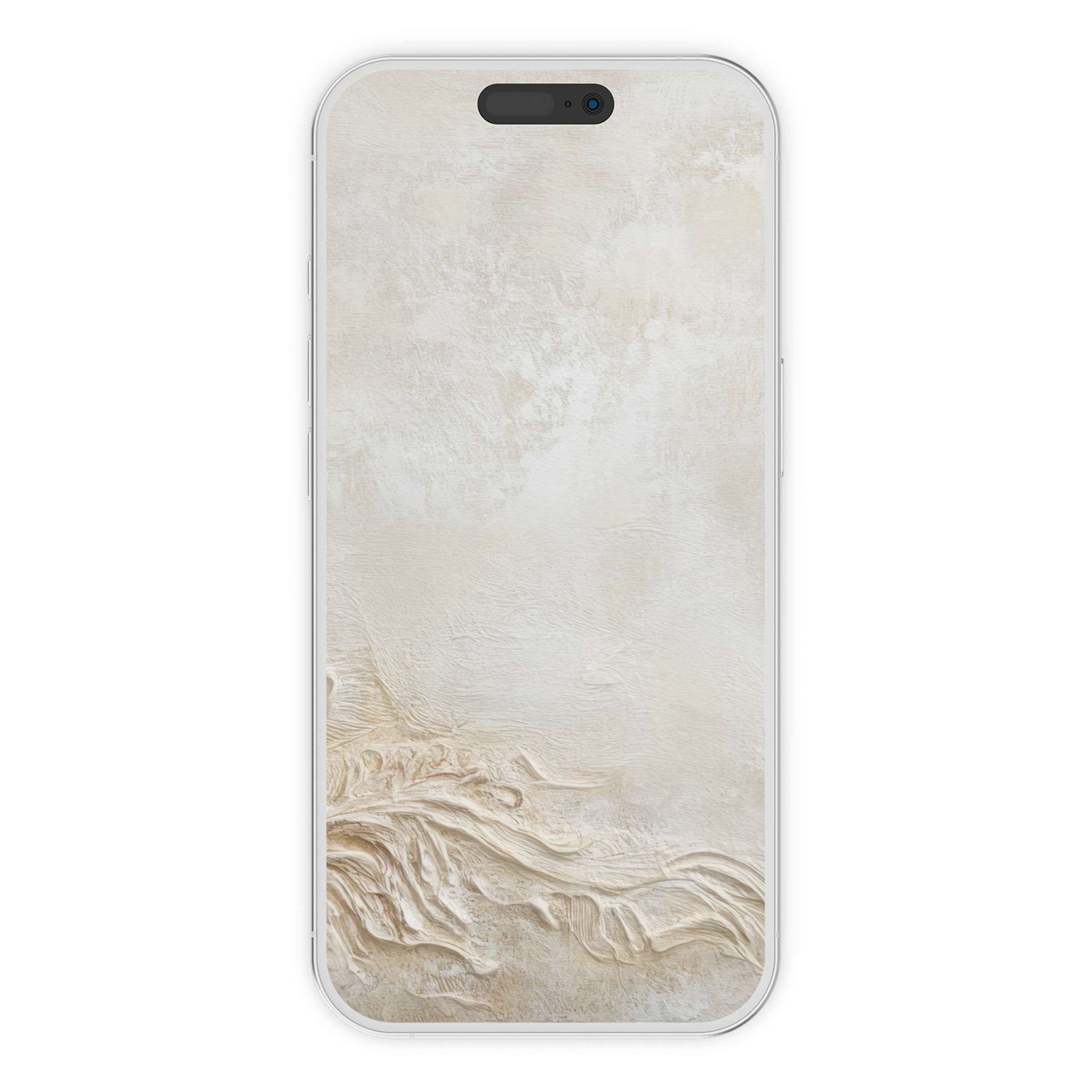Elegant boho iPhone wallpaper featuring serene beige textures in a calming digital download background for phone aesthetics
